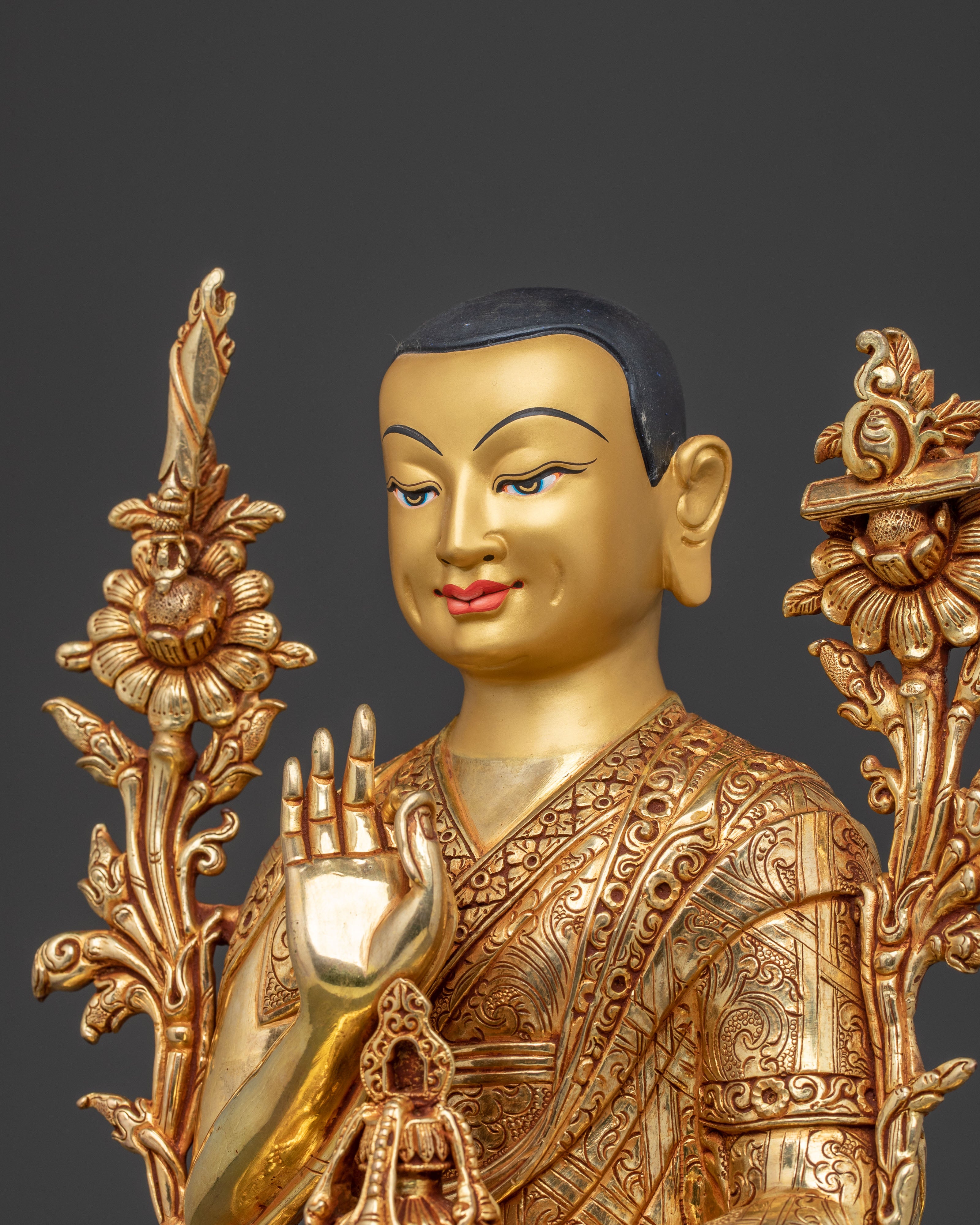 Tsongkhapa Spiritual Statue – 24K Gold Gilded