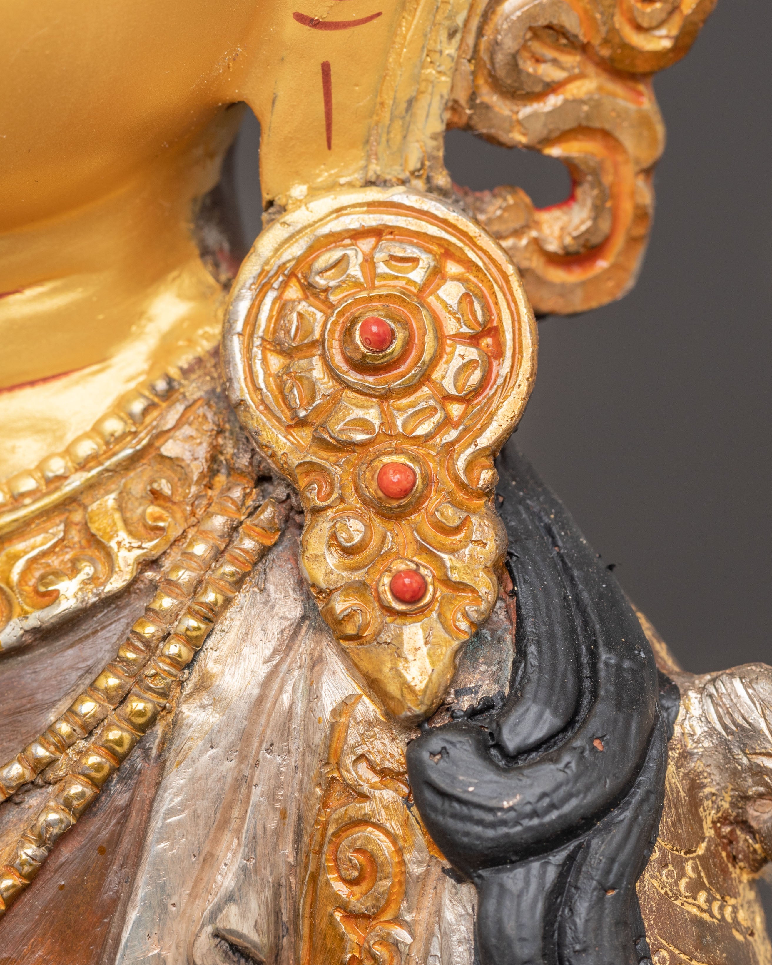 Handmade Manjushri Golden Statue | Symbol of Enlightened Wisdom