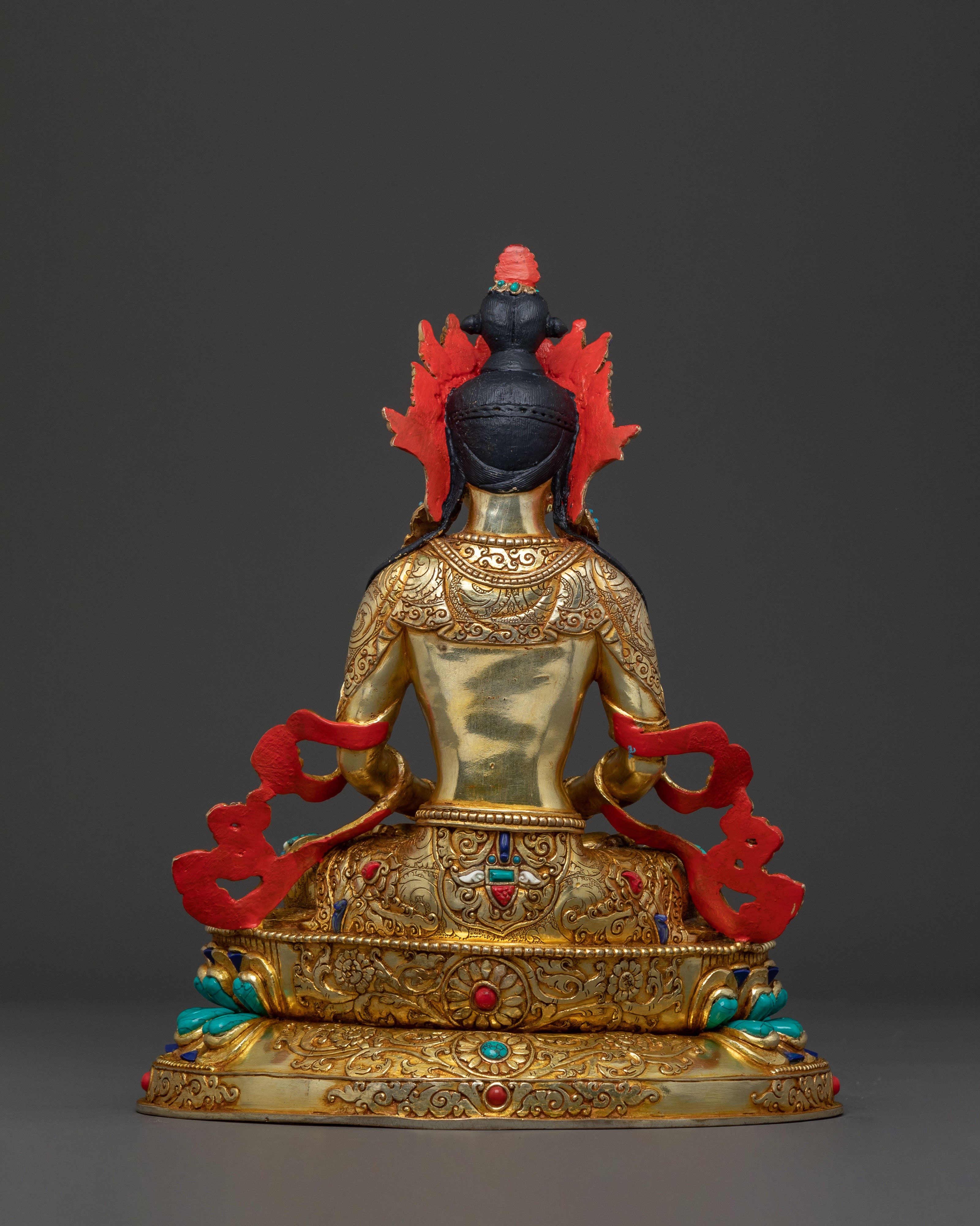 Amitayus Tibetan Buddha Statue Decor: Blessings & Home Decor