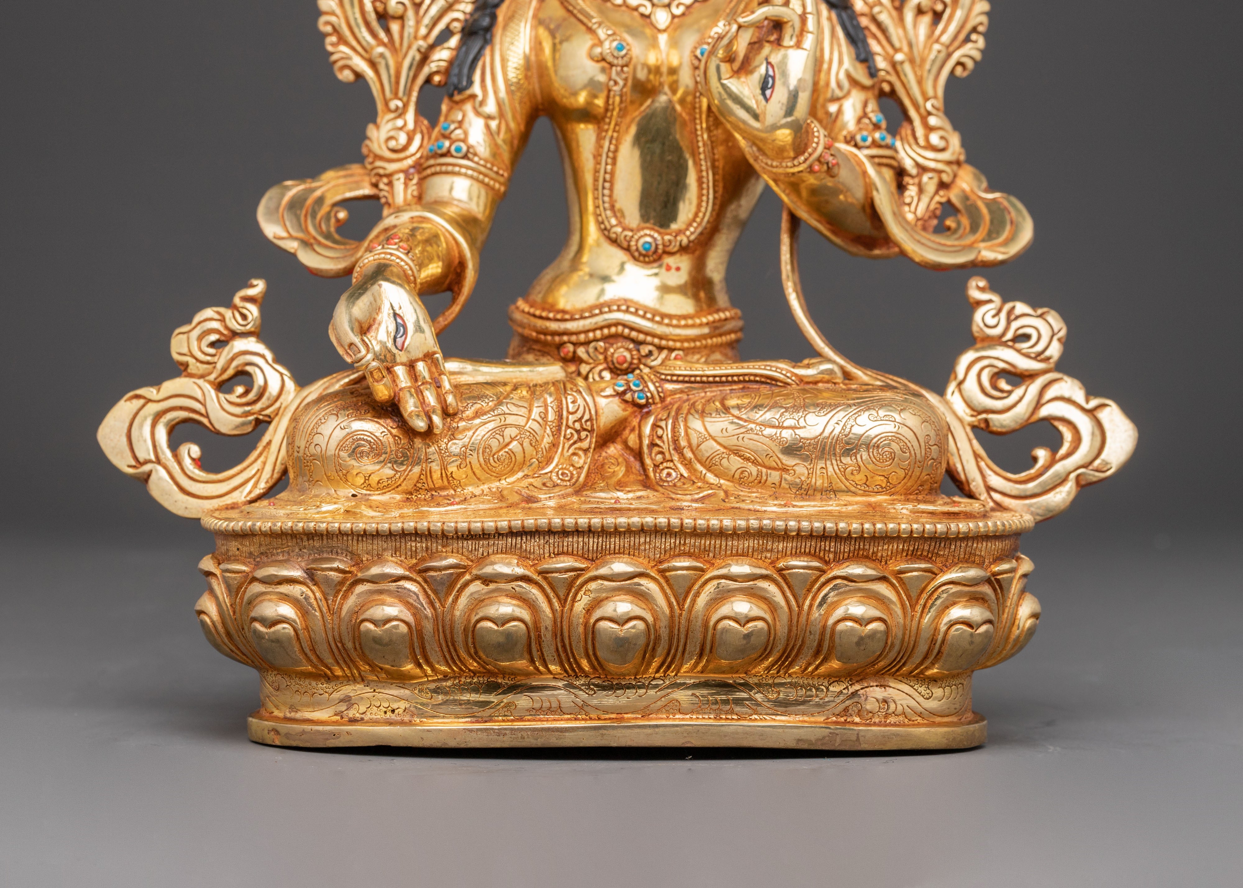 Handcrafted Figurine of White Tara Healing Goddess
