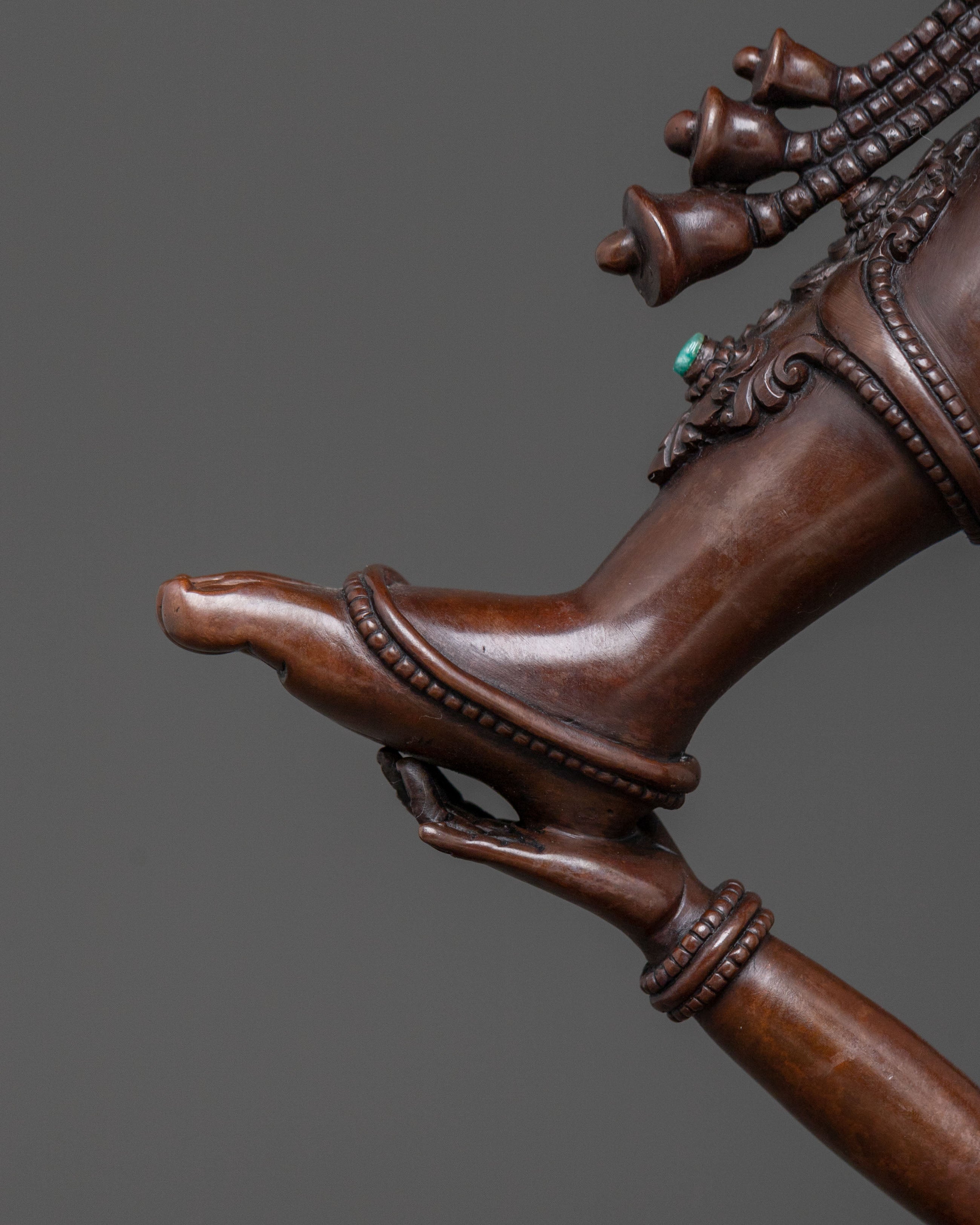 Goddess Siddhi Laxmi: Oxidized Copper Figurine