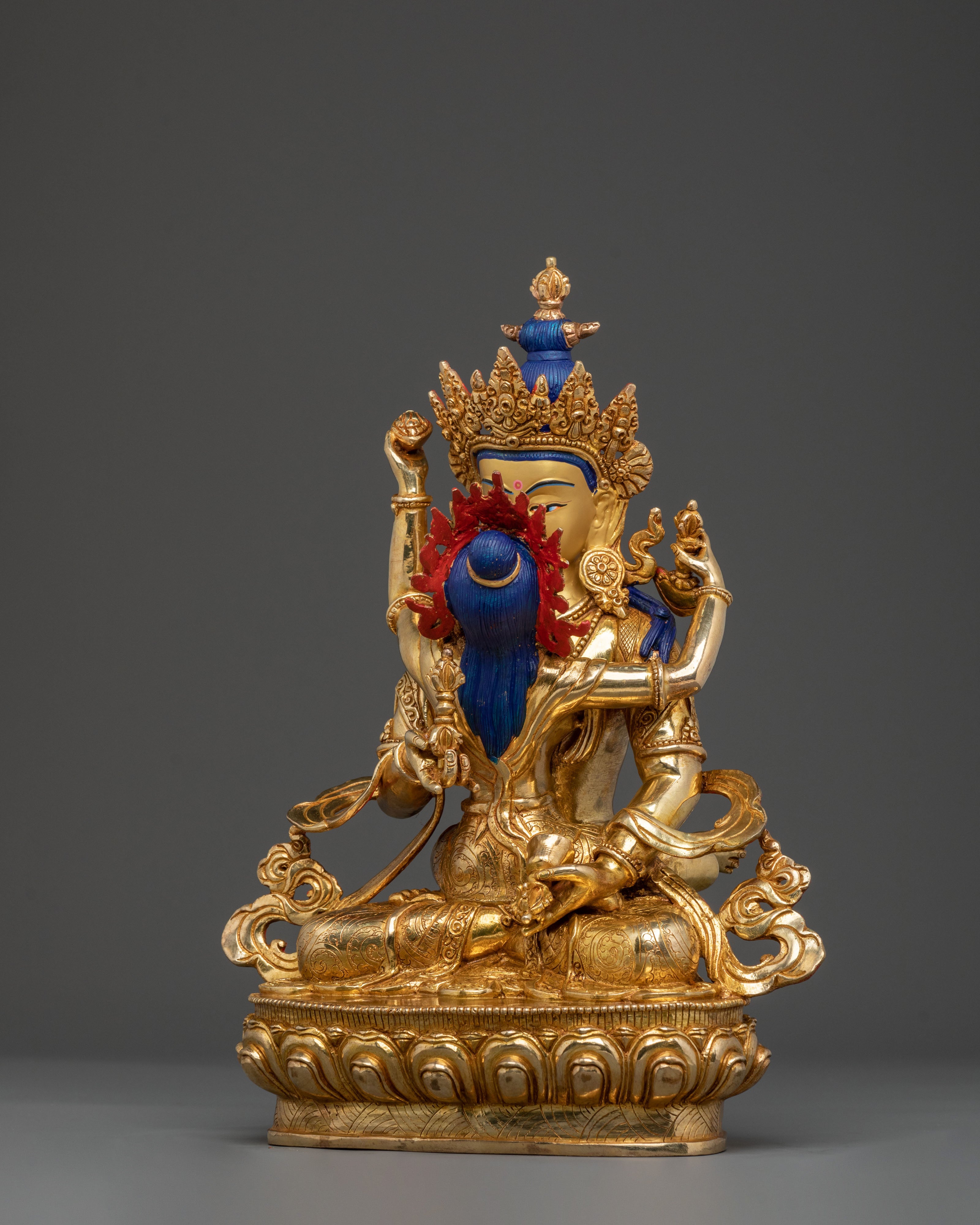 Handmade Statue of Vajrasattva with Vajragarvi | Deities of Purification