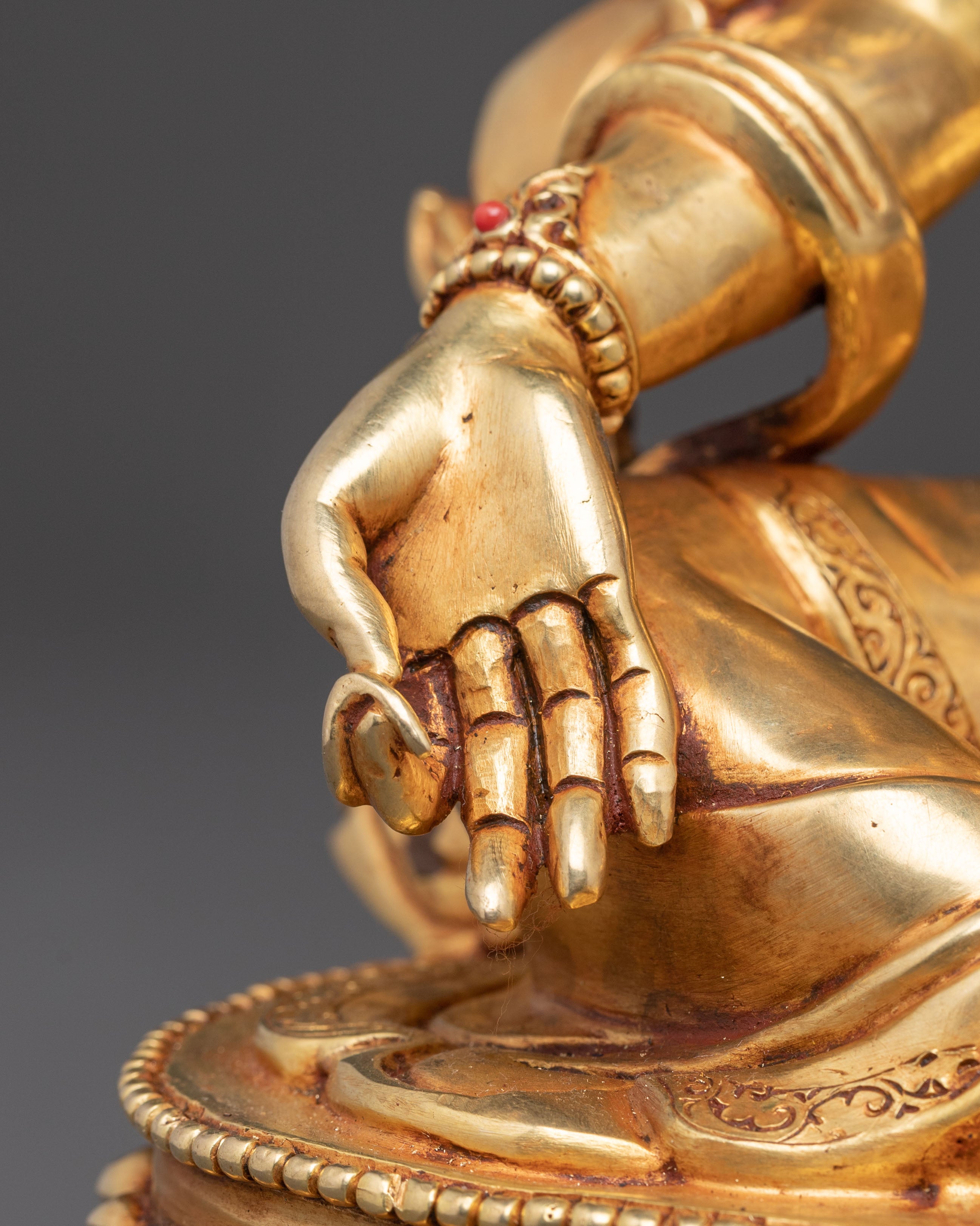 Handcrafted Mother Green Tara Sculpture for Altar