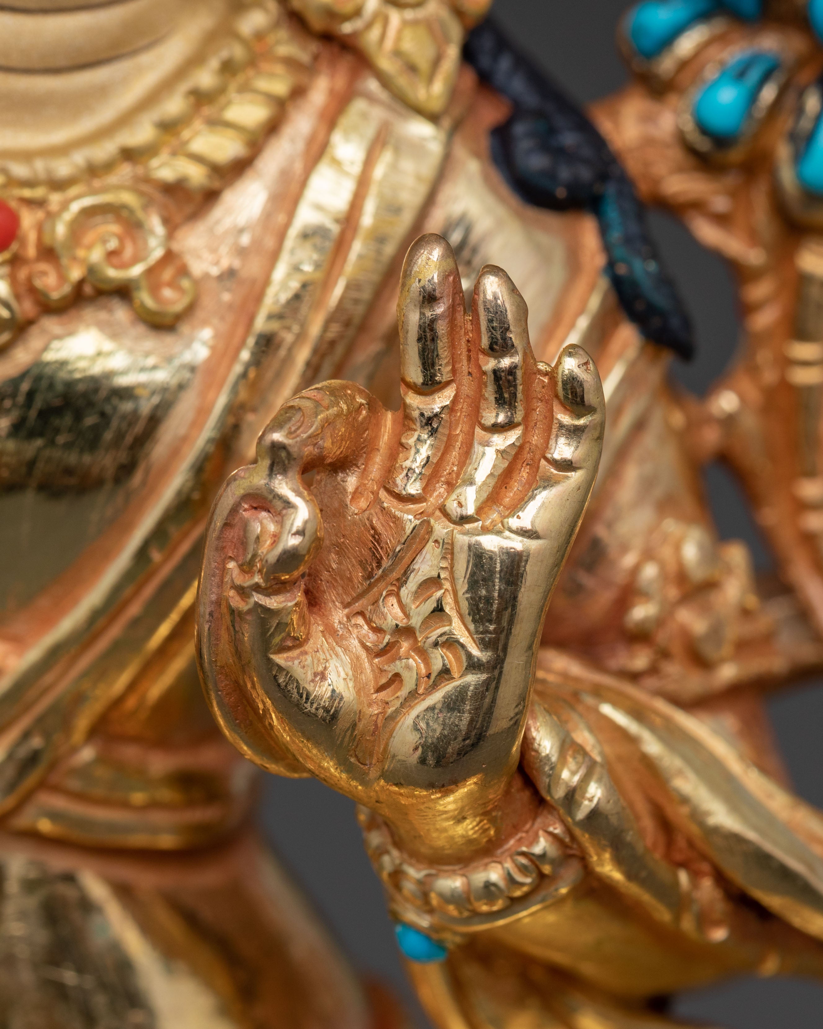 Simhanada Manjushri and Samantabhadra Statue Set