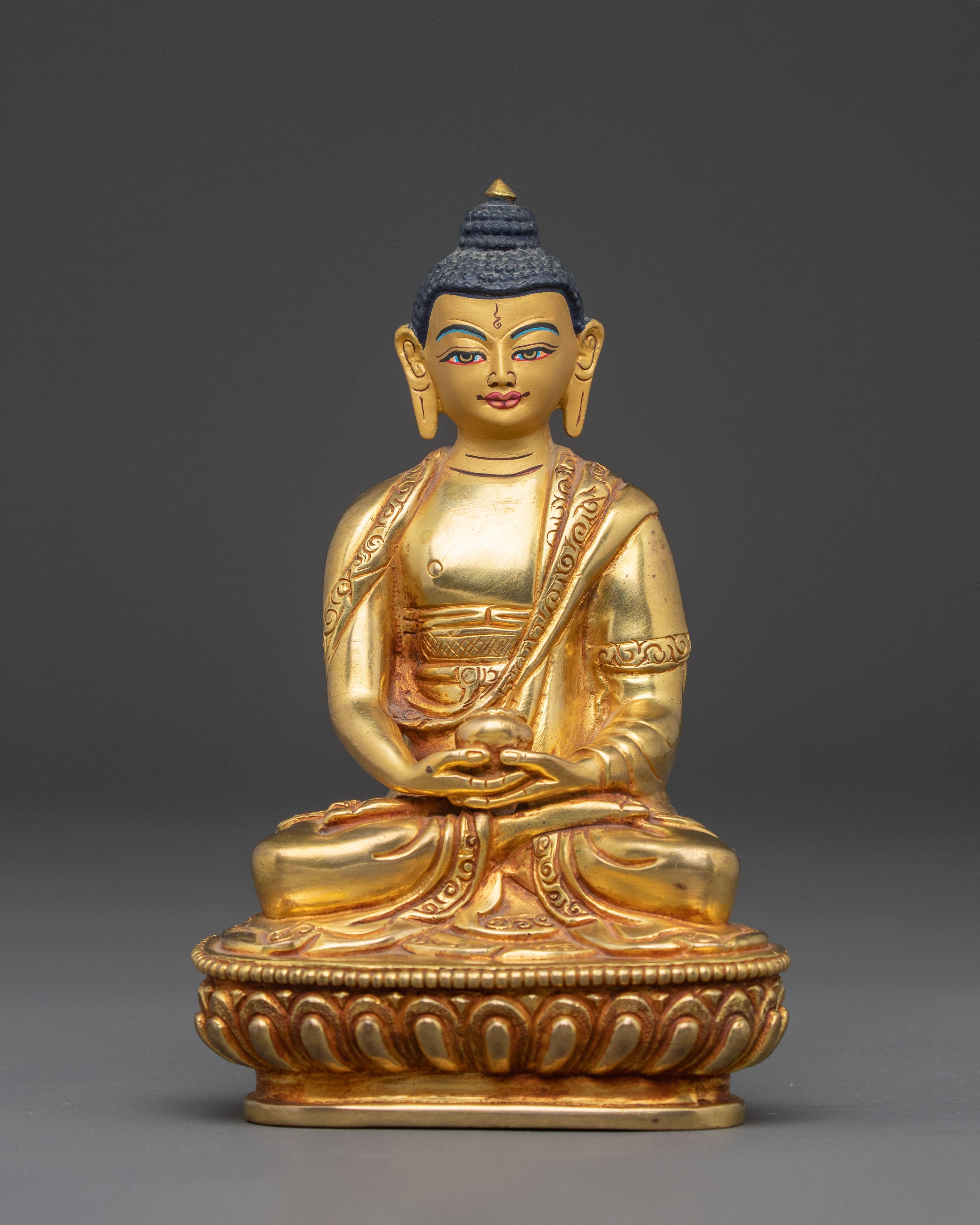 Peaceful Copper Handmade Statue of Amitabha Buddha