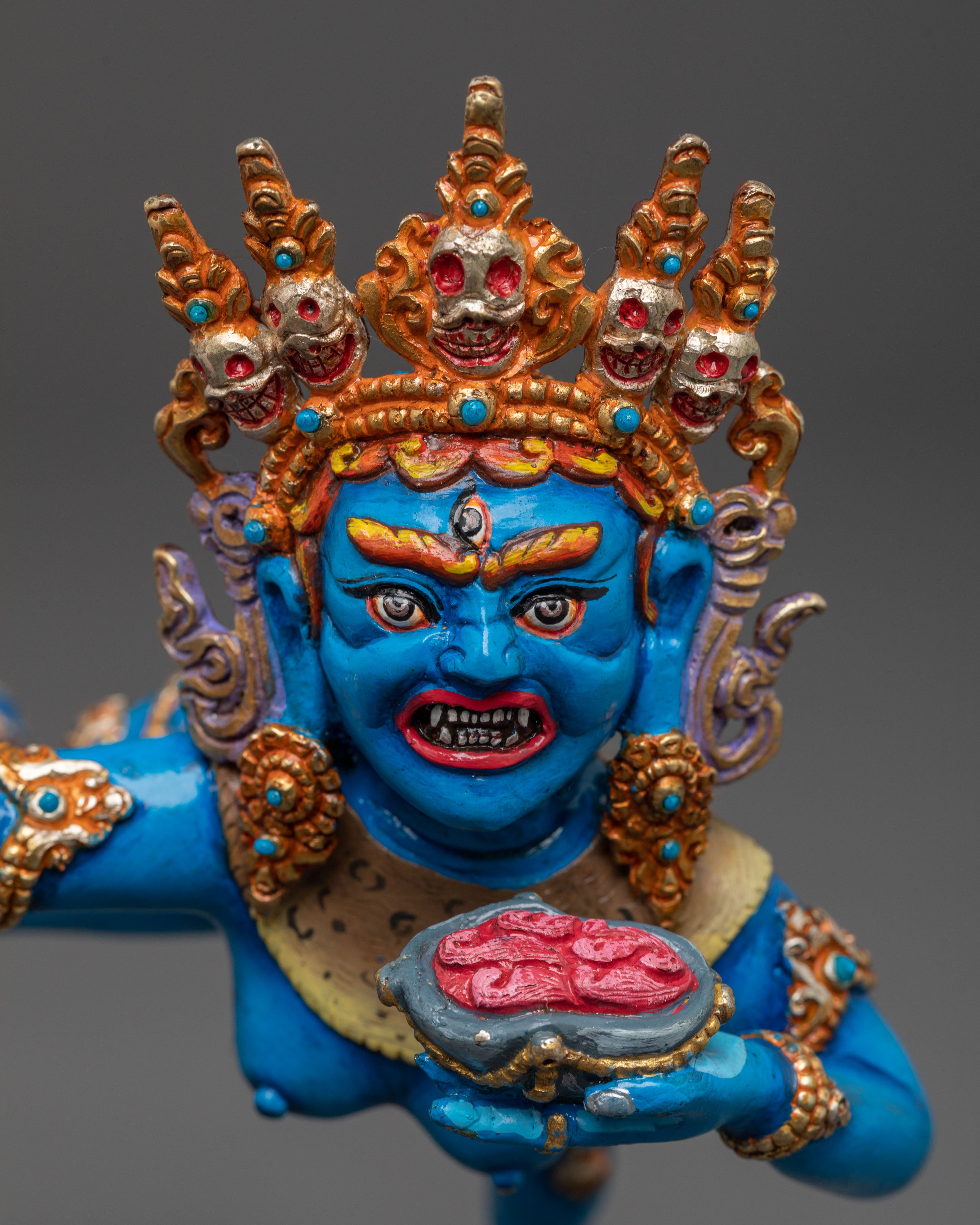 Yama Dharmaraja Sculpture with Copper Body
