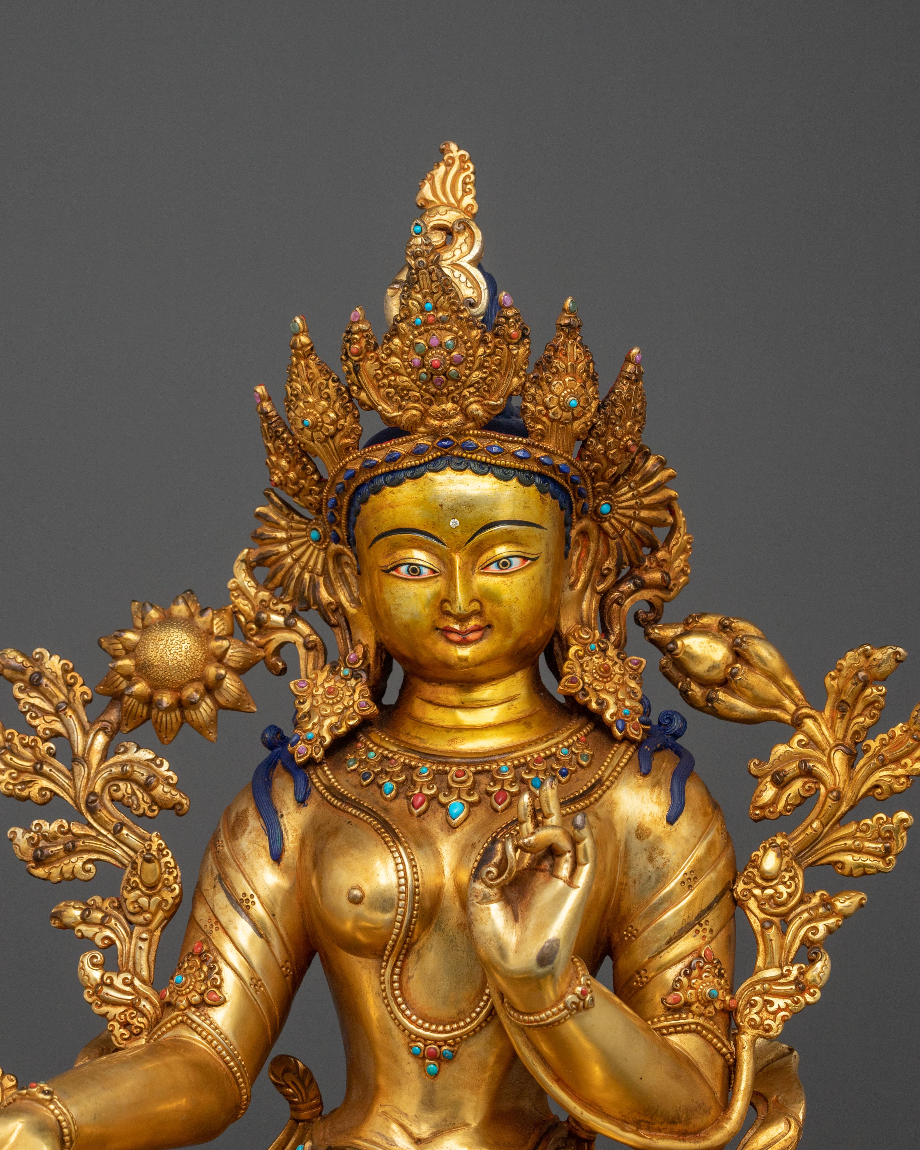 Green Tara Sacred Statue | Tibetan Goddess