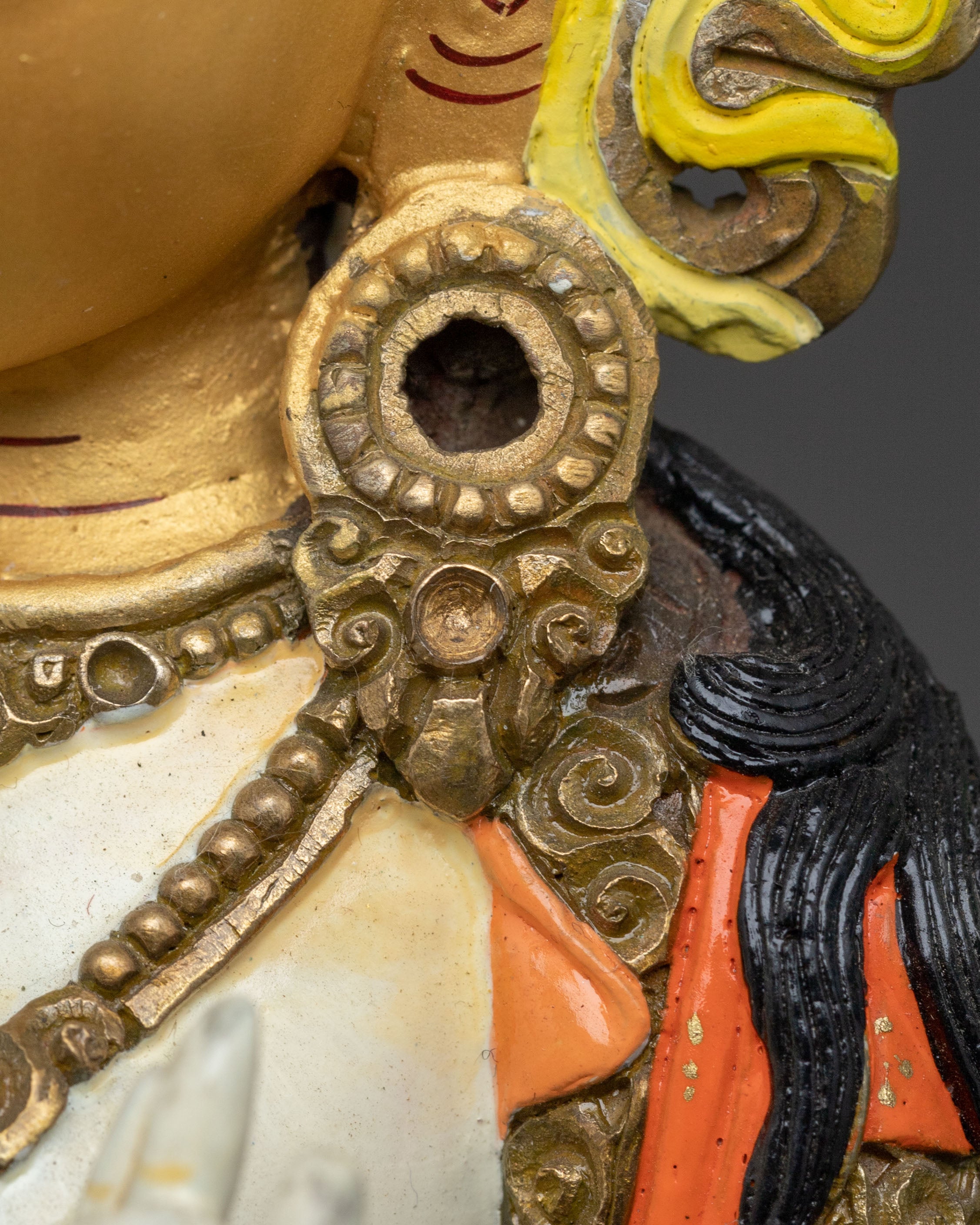 White Tara Protector of Peace Statue - Serene Gold Gilded