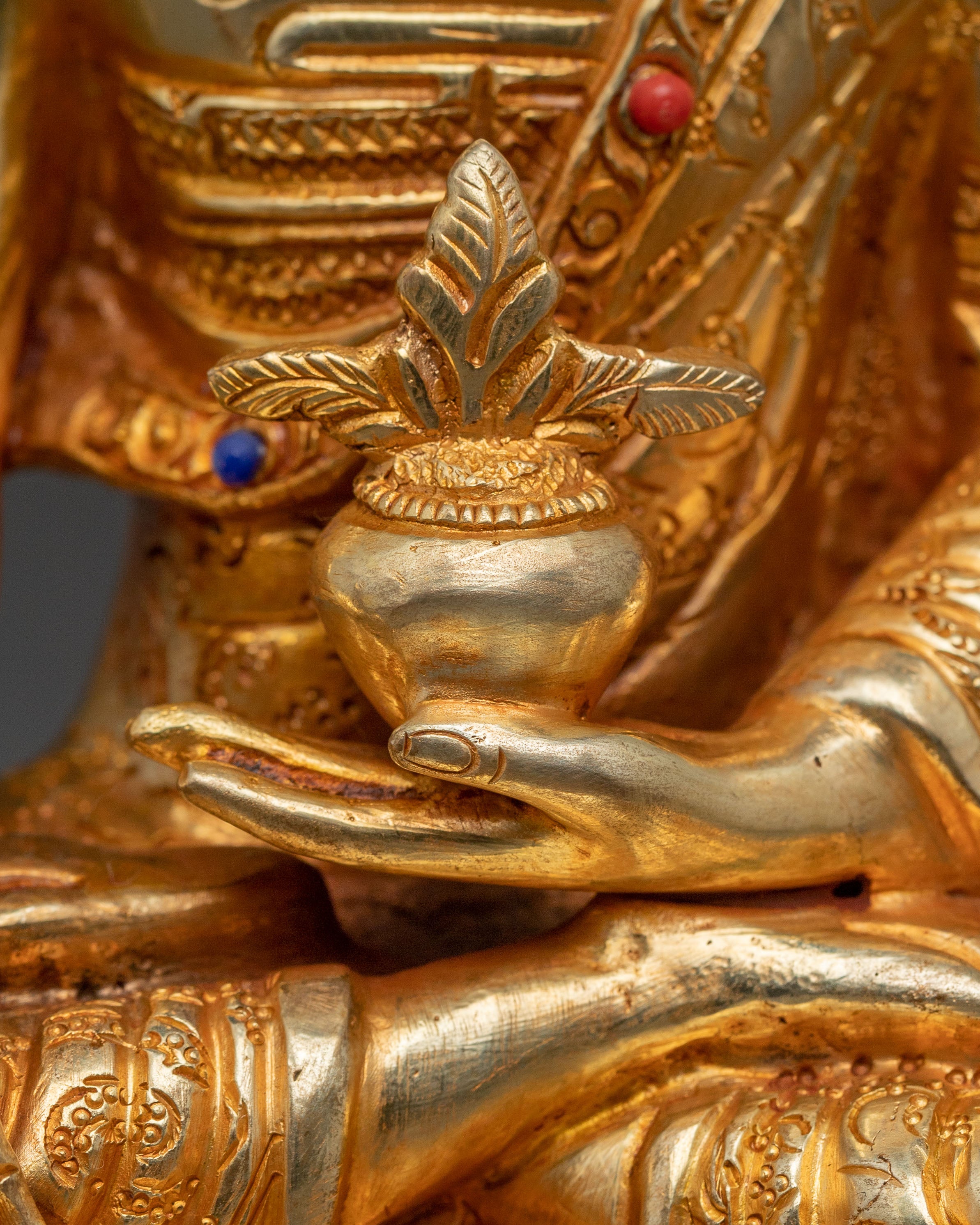 Bhaisajyaguru Enlightenment 24K Gold Gilded Sculpture