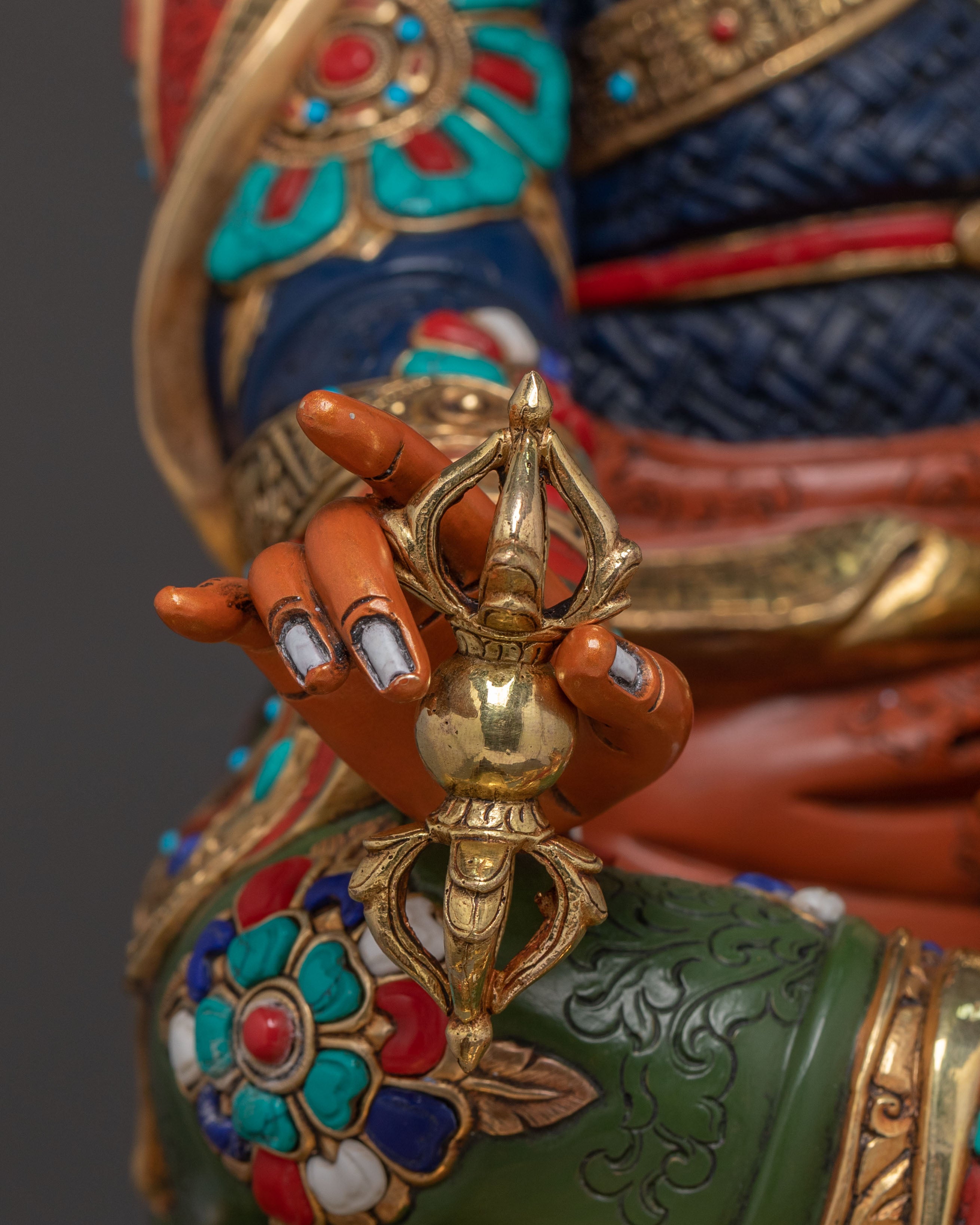 Statue of Guru Rinpoche On Throne | Wisdom Figure