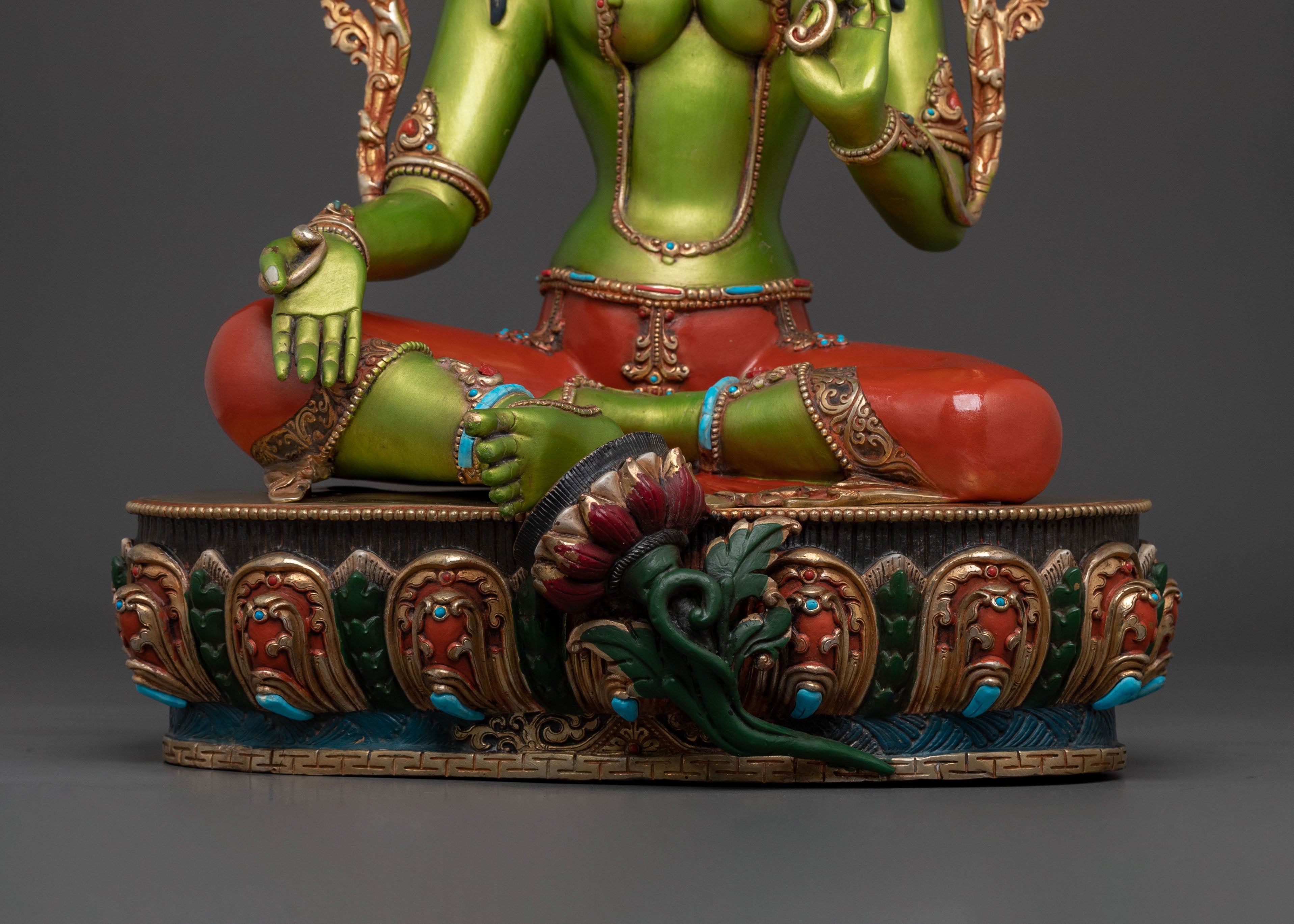 Sacred Guardian Green Tara Statue | Home Decor