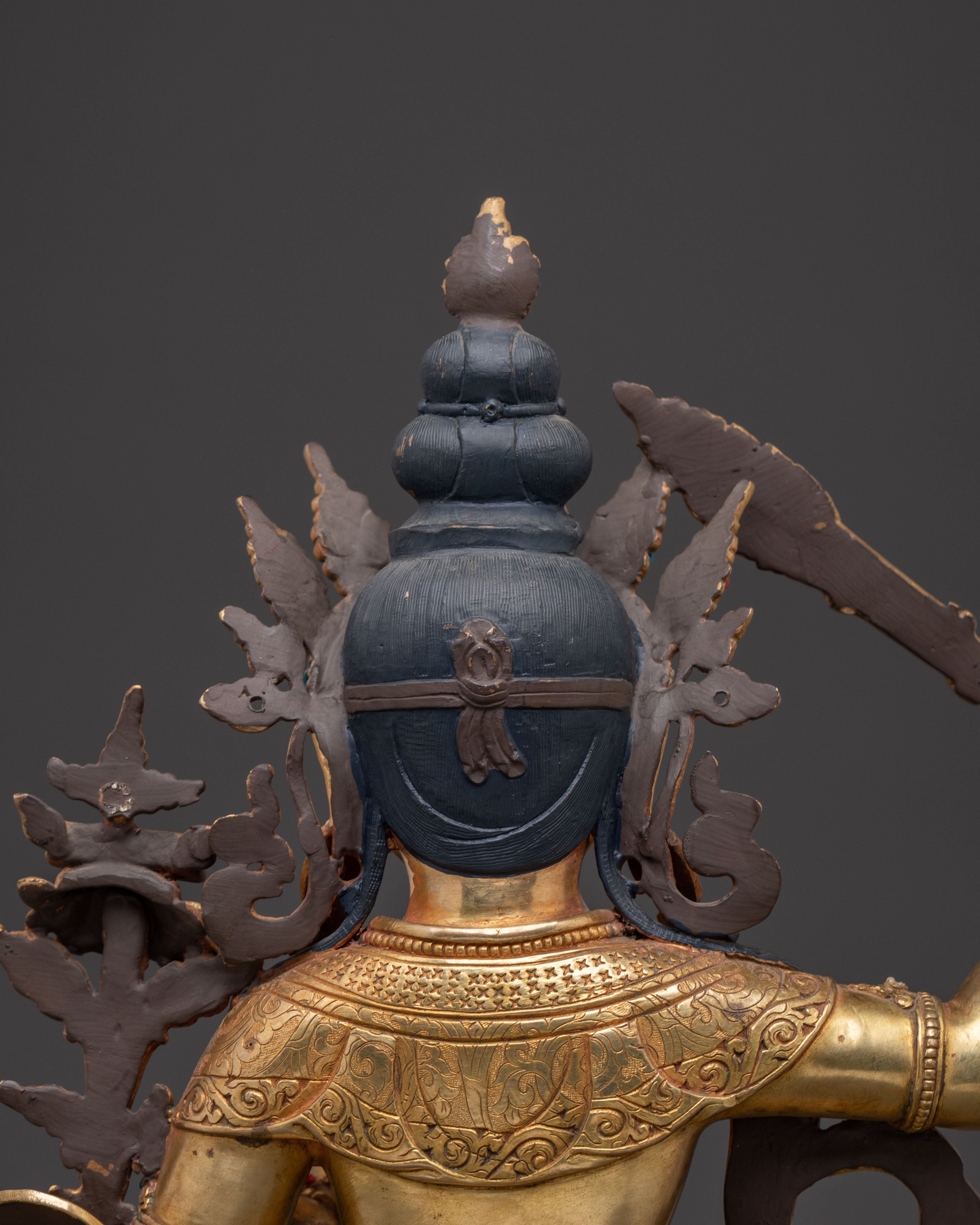 Manjushri Statue Holding Wisdom Swords | Radiant Enlightenment