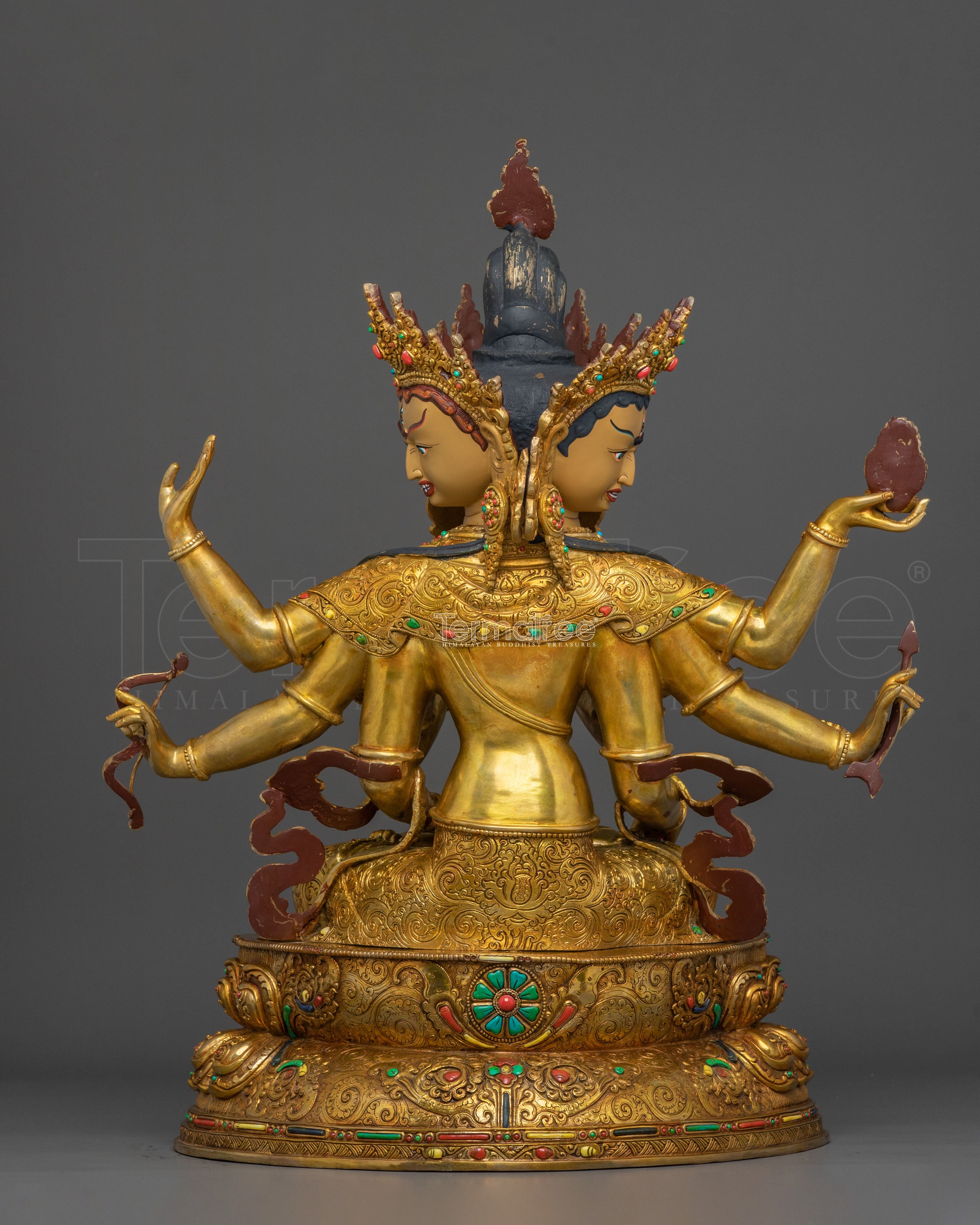 Sacred Namgyalma Sculpture: 24K Gold Gilded