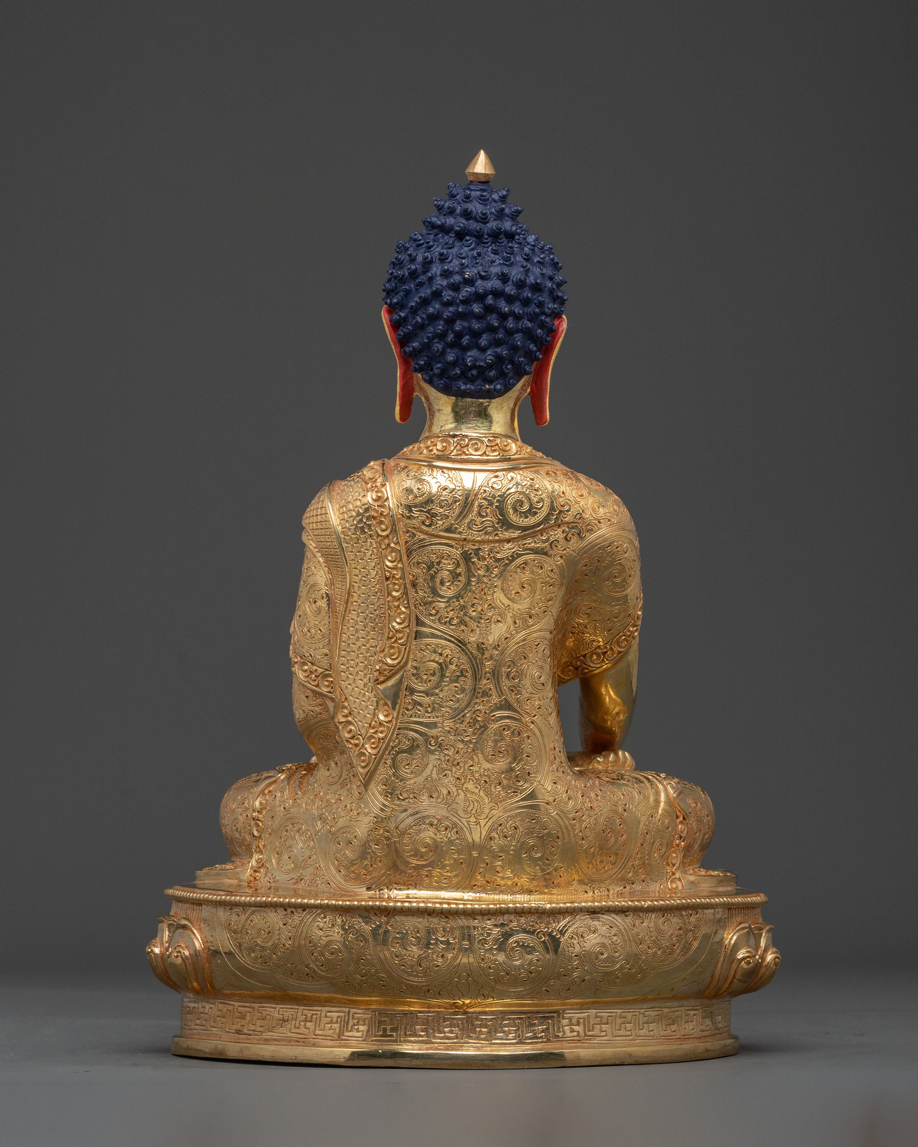 Buddhist Icon Shakyamuni Buddha: 24K Gold Gilded