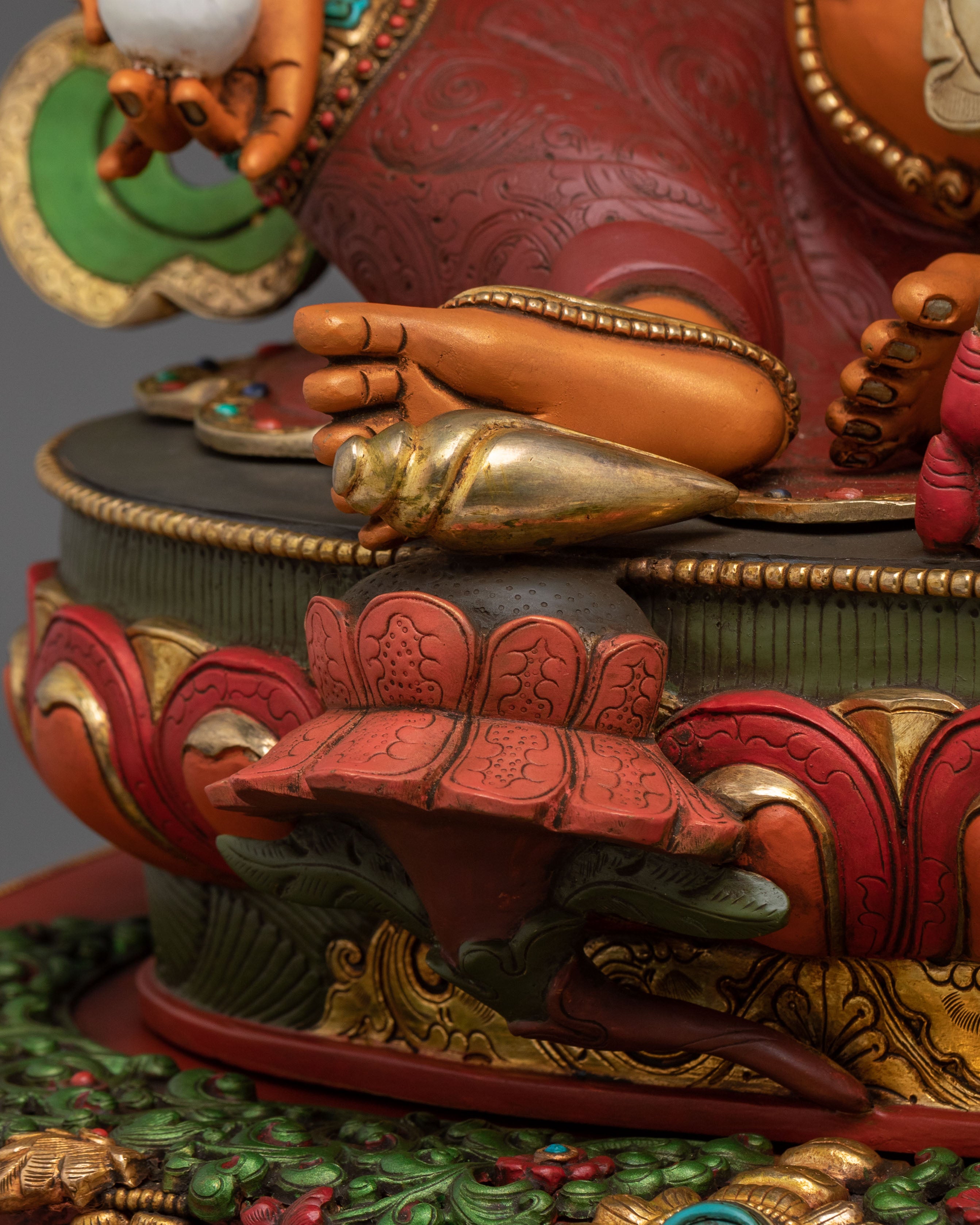 Majestic Dzambhala Statue on Throne | Made in Nepal