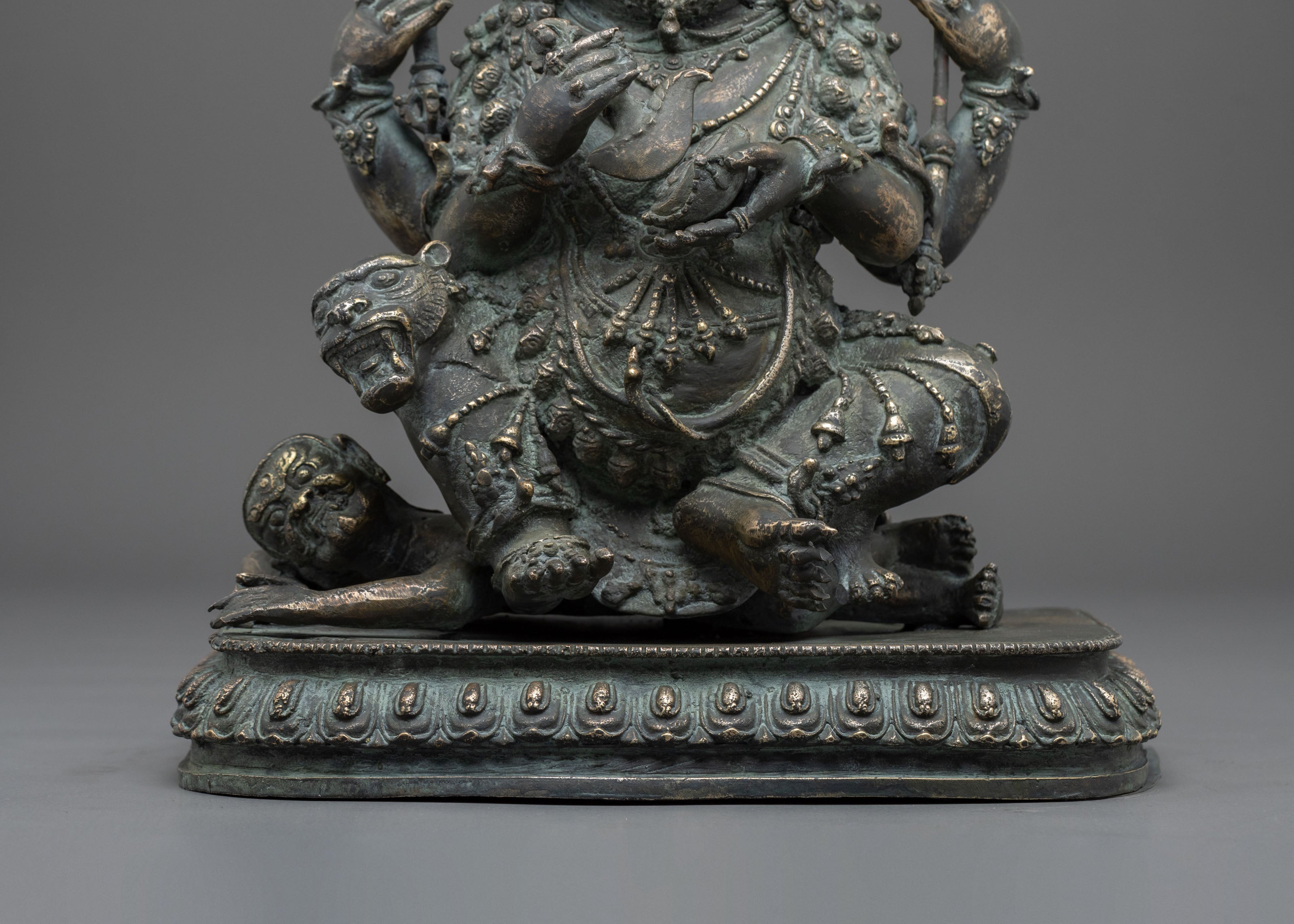 Chaturbhuja Mahakala Copper Statue | Buddhist Protector Sculpture