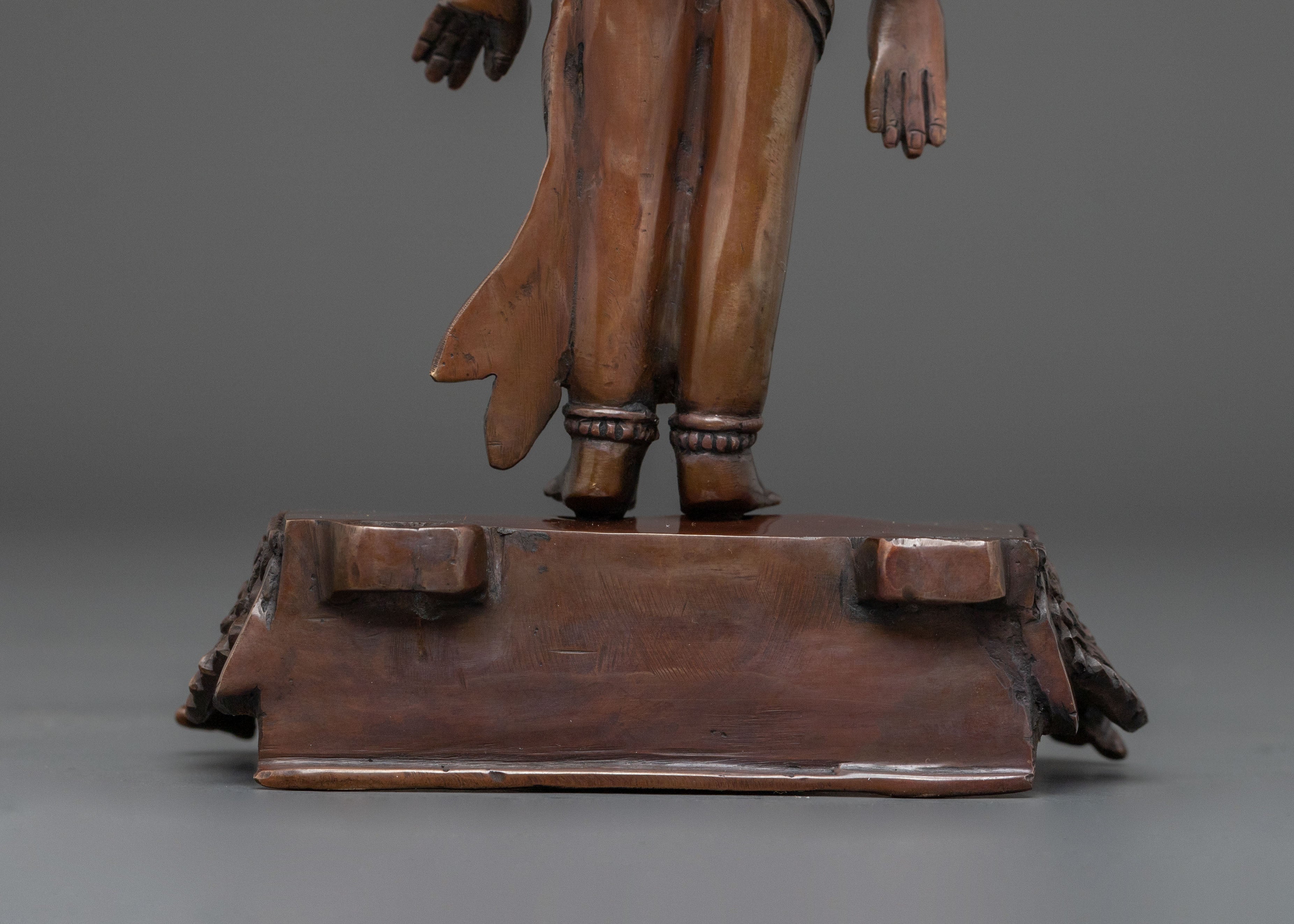 Padmapani Sacred Sculpture | Oxidized Copper Body
