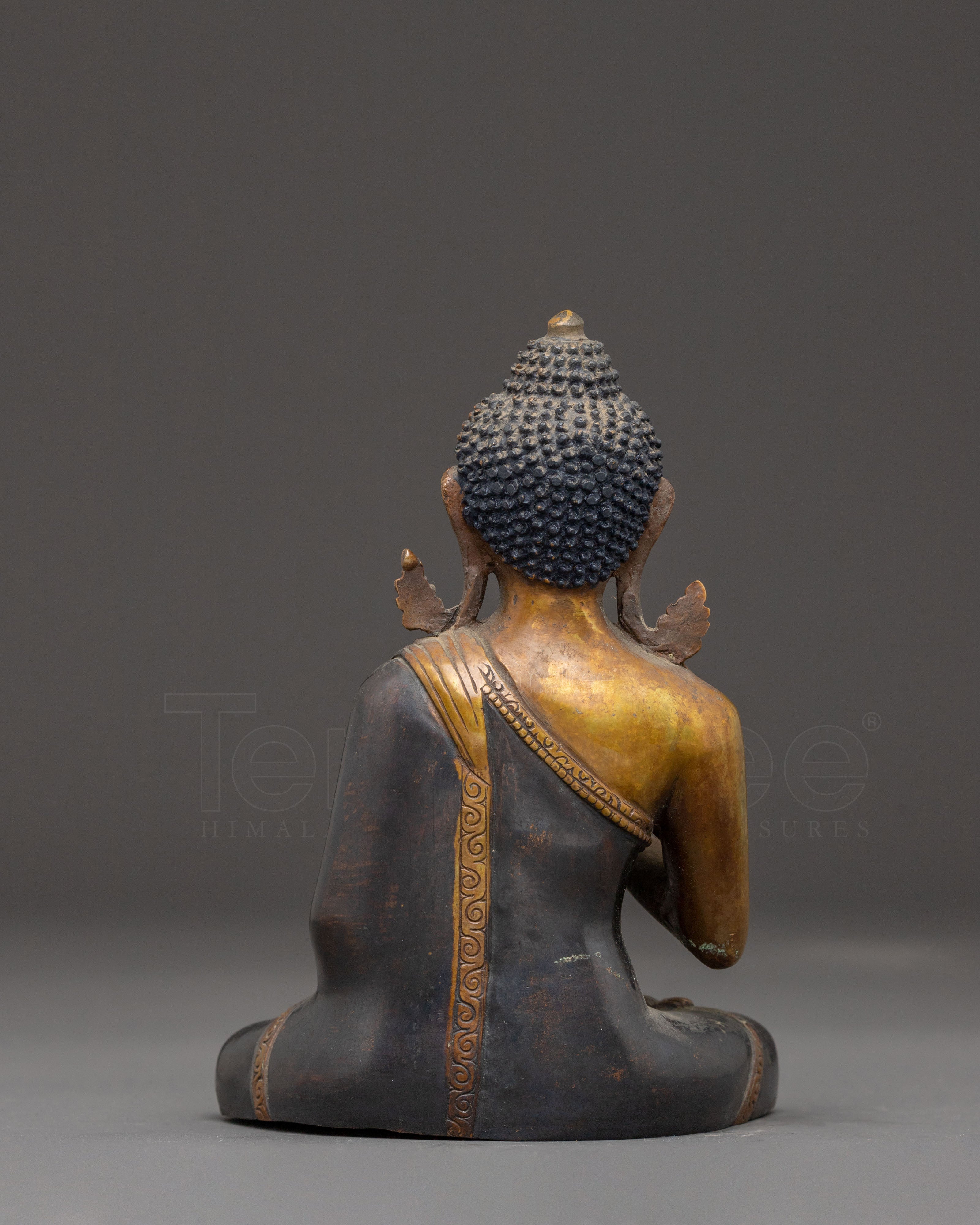 Handcrafted Vairocana Oxidized Copper Statue | Perfect for Meditation