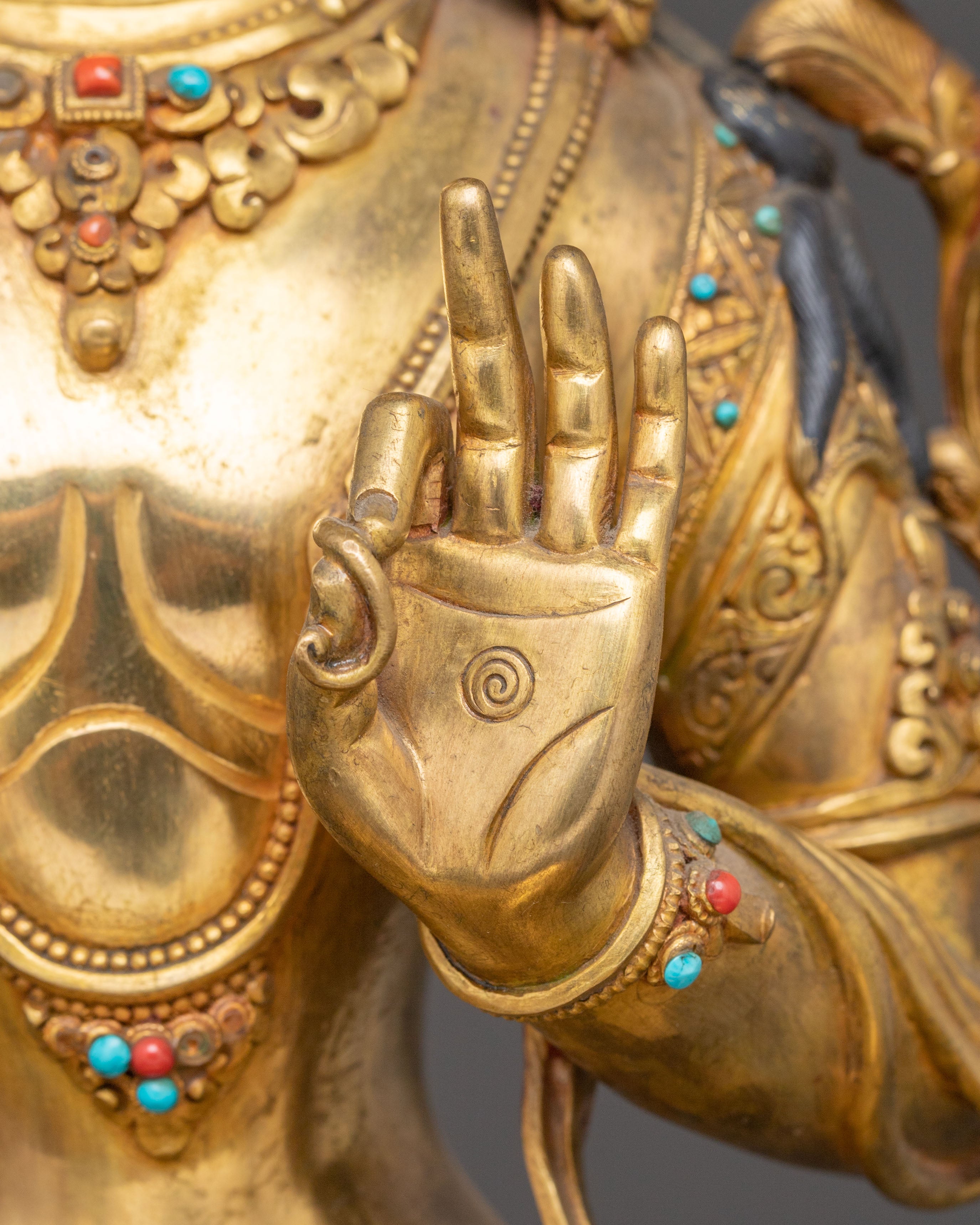 Manjushri Bodhisattva Handcrafted Statue | Traditional Himalayan Art