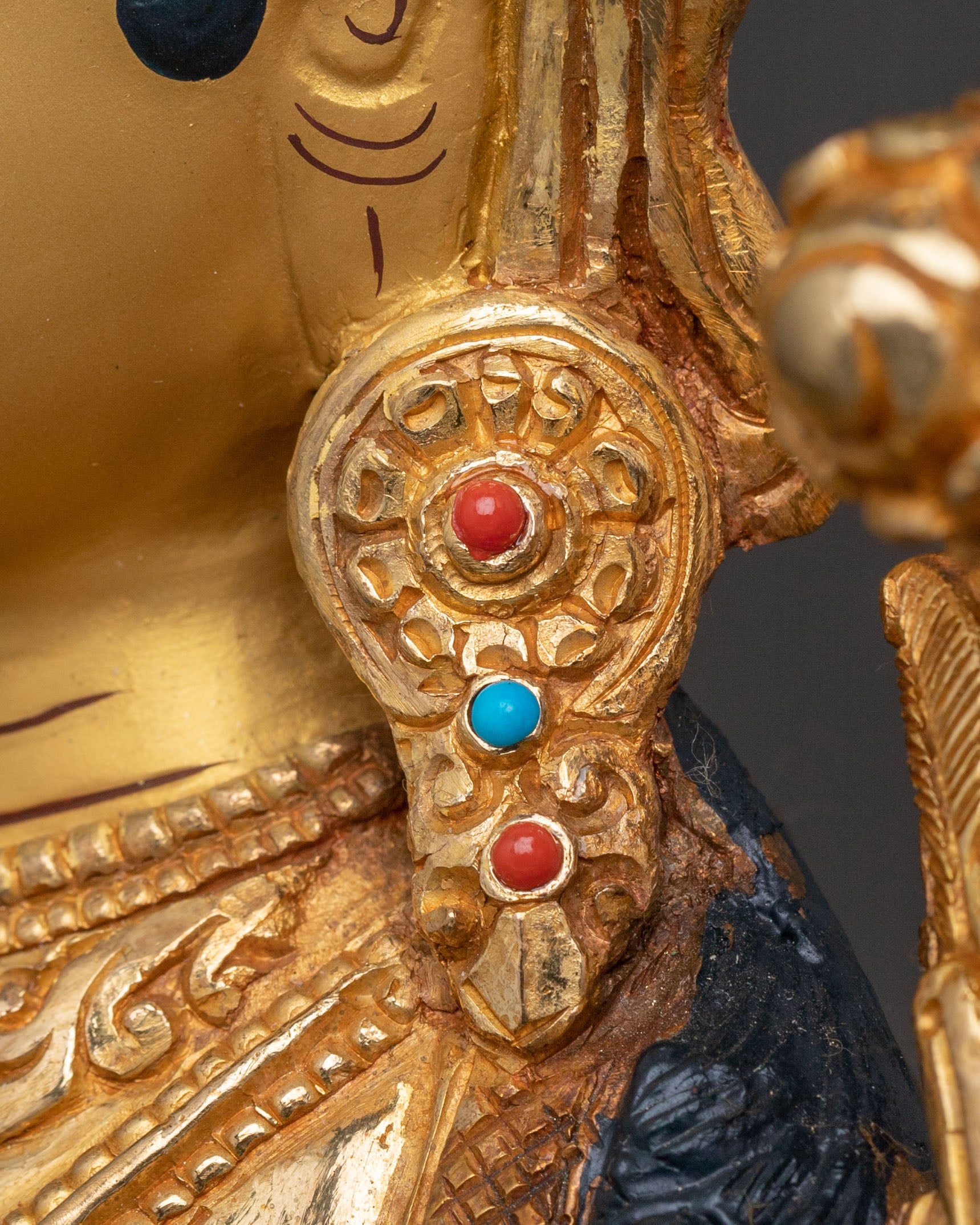 Green Tara: 24K Gold Gilded Statue