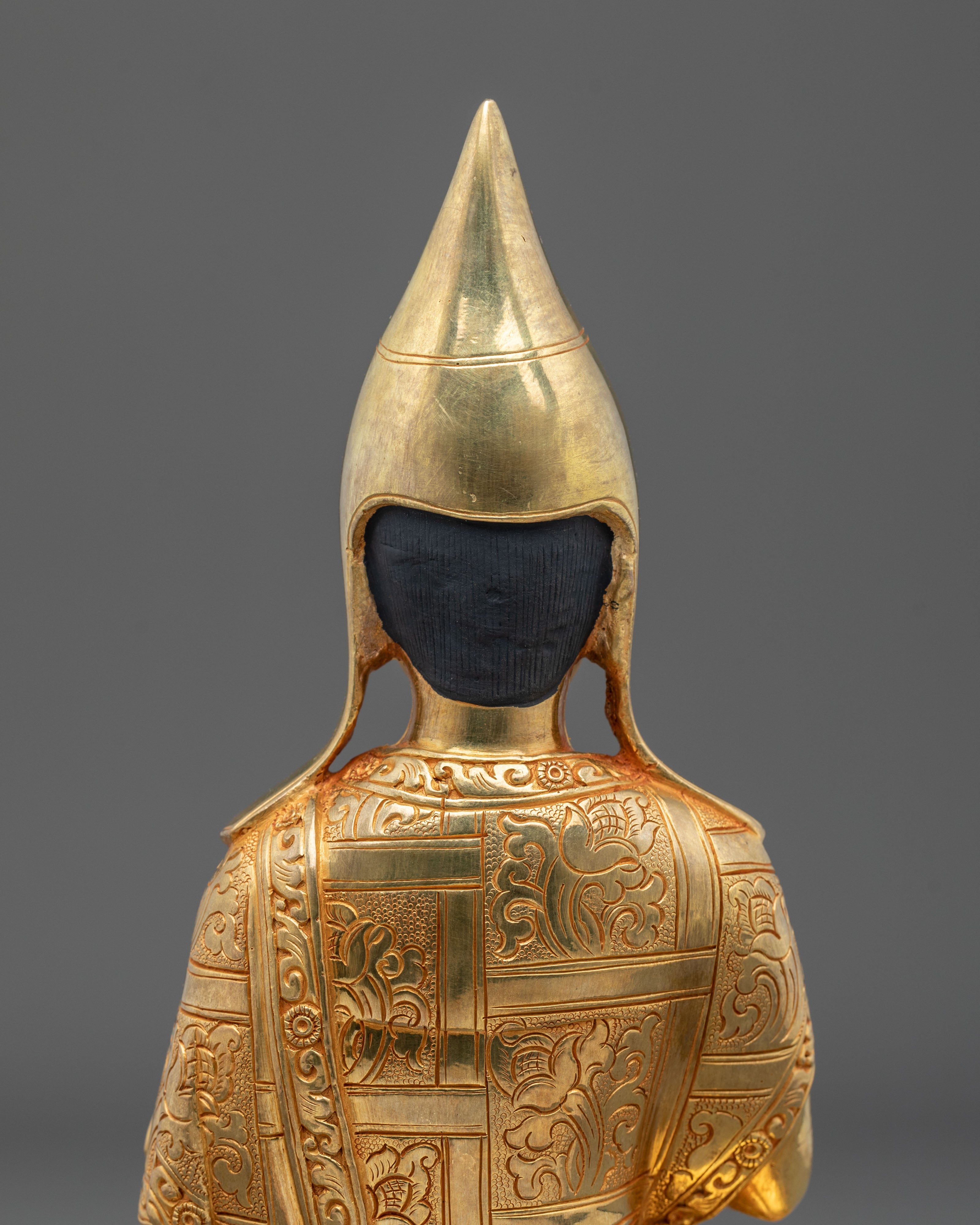 Santarakshita Statue | 24K Gold Gilded Figurine