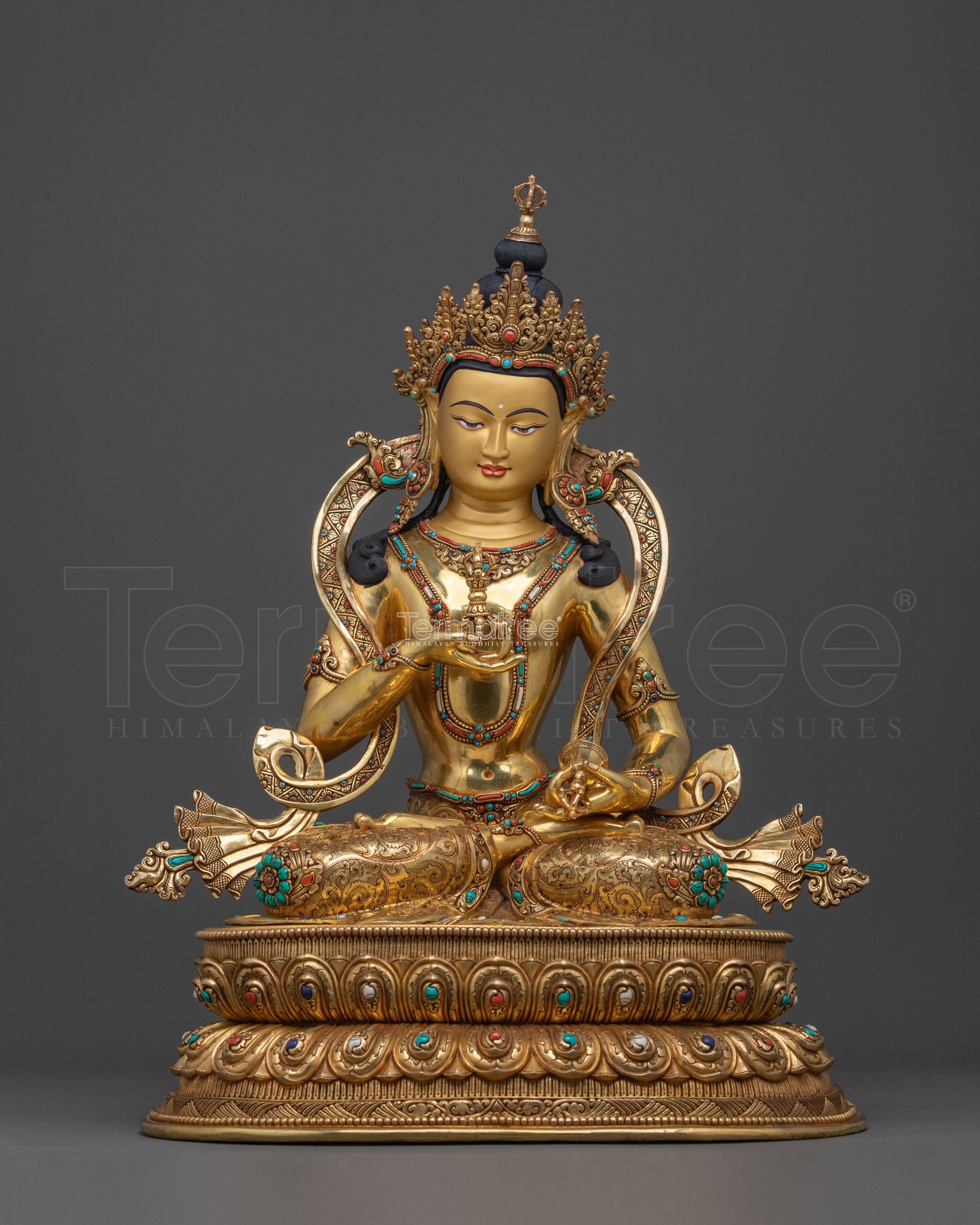Sacred Vajrasattva Purification Deity Sculpture | Sacred Buddhist Statue of Healing