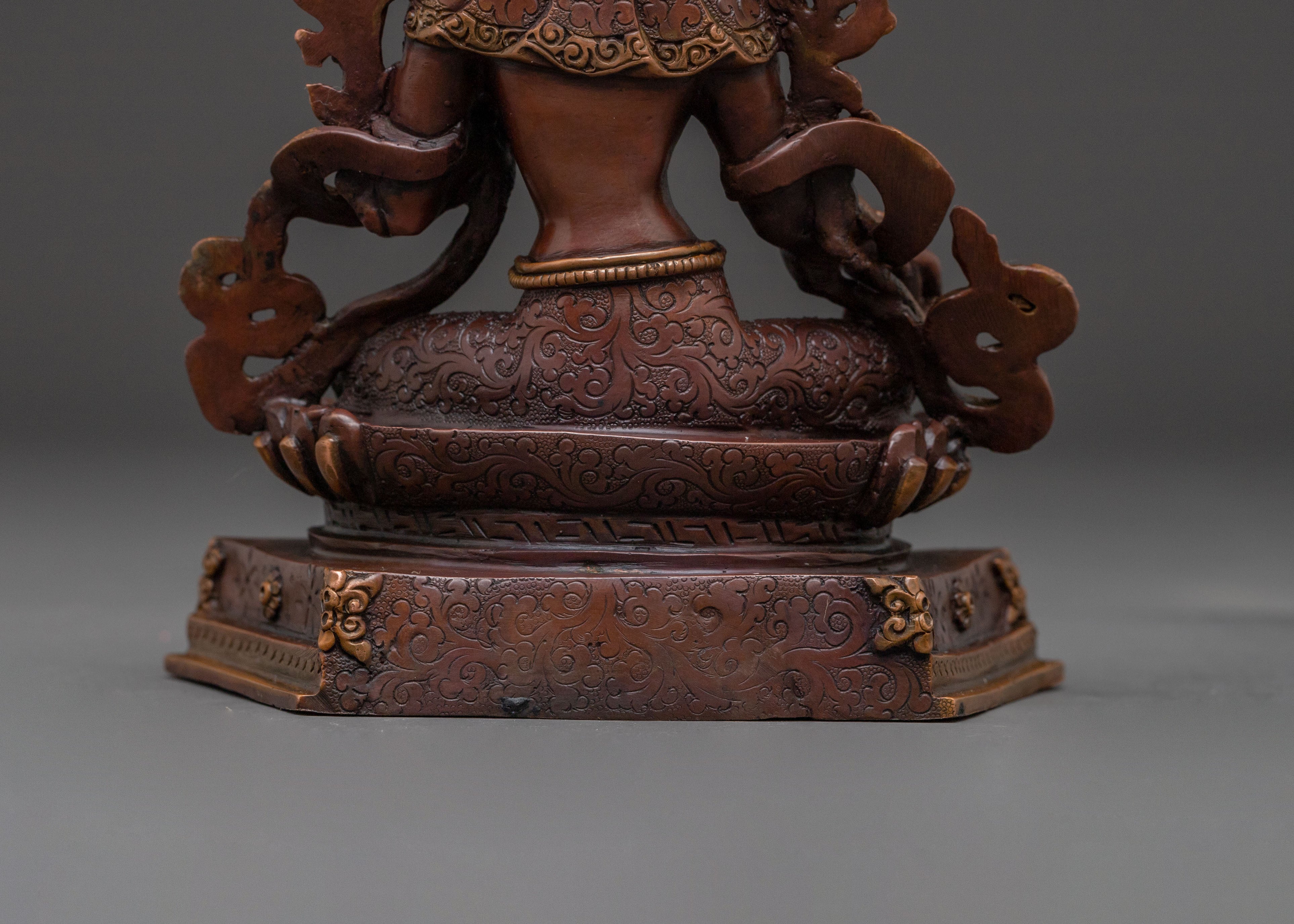 Vajrasattva Sacred Purification Statue | Oxidized Copper Statue