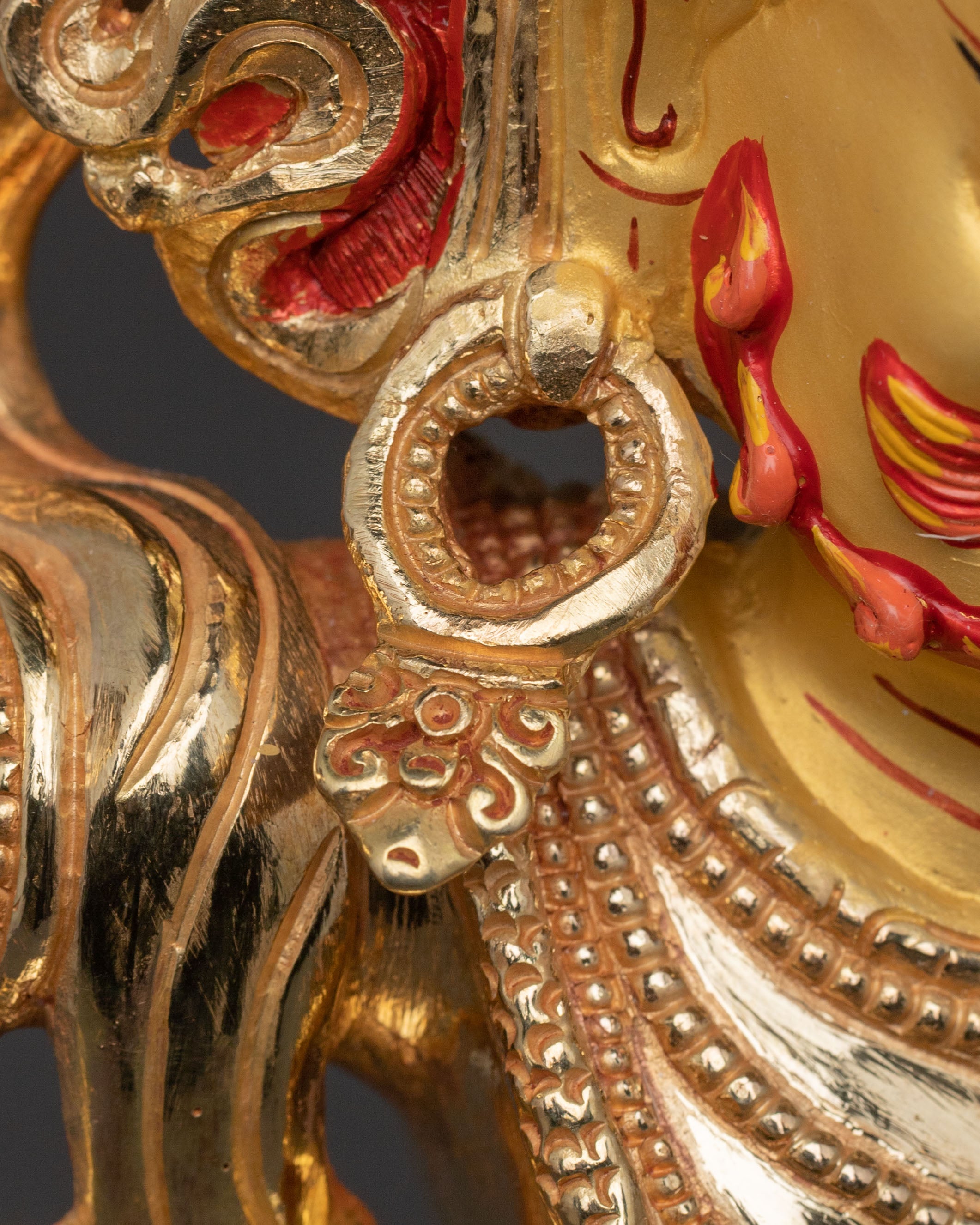 Vajrapani: Hand-Gilded Copper Statue