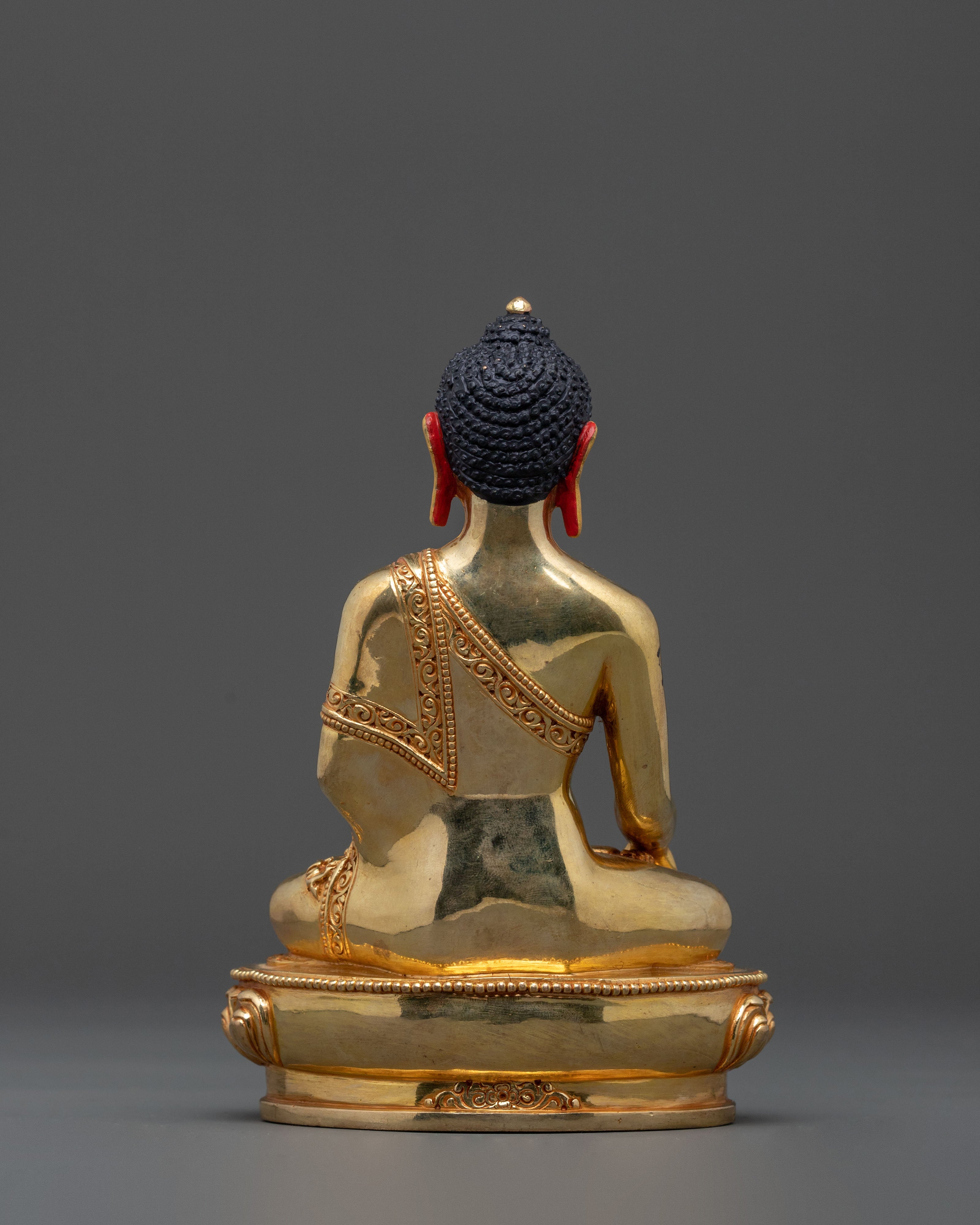 Amitabha Buddha Buddhist Altar Statue – Radiant Gilded Copper