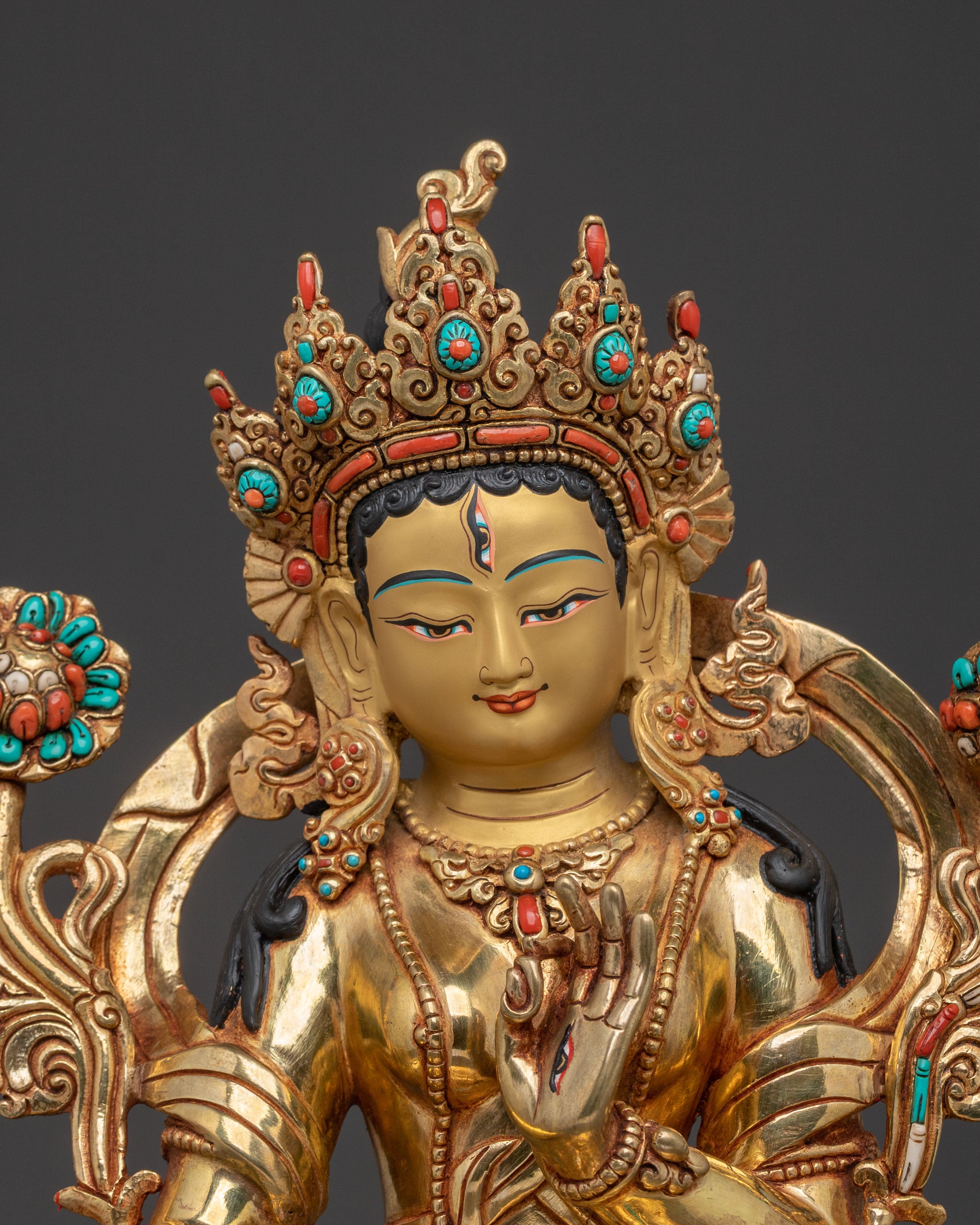 White Tara Statue | Himalayan Buddhist Figurine
