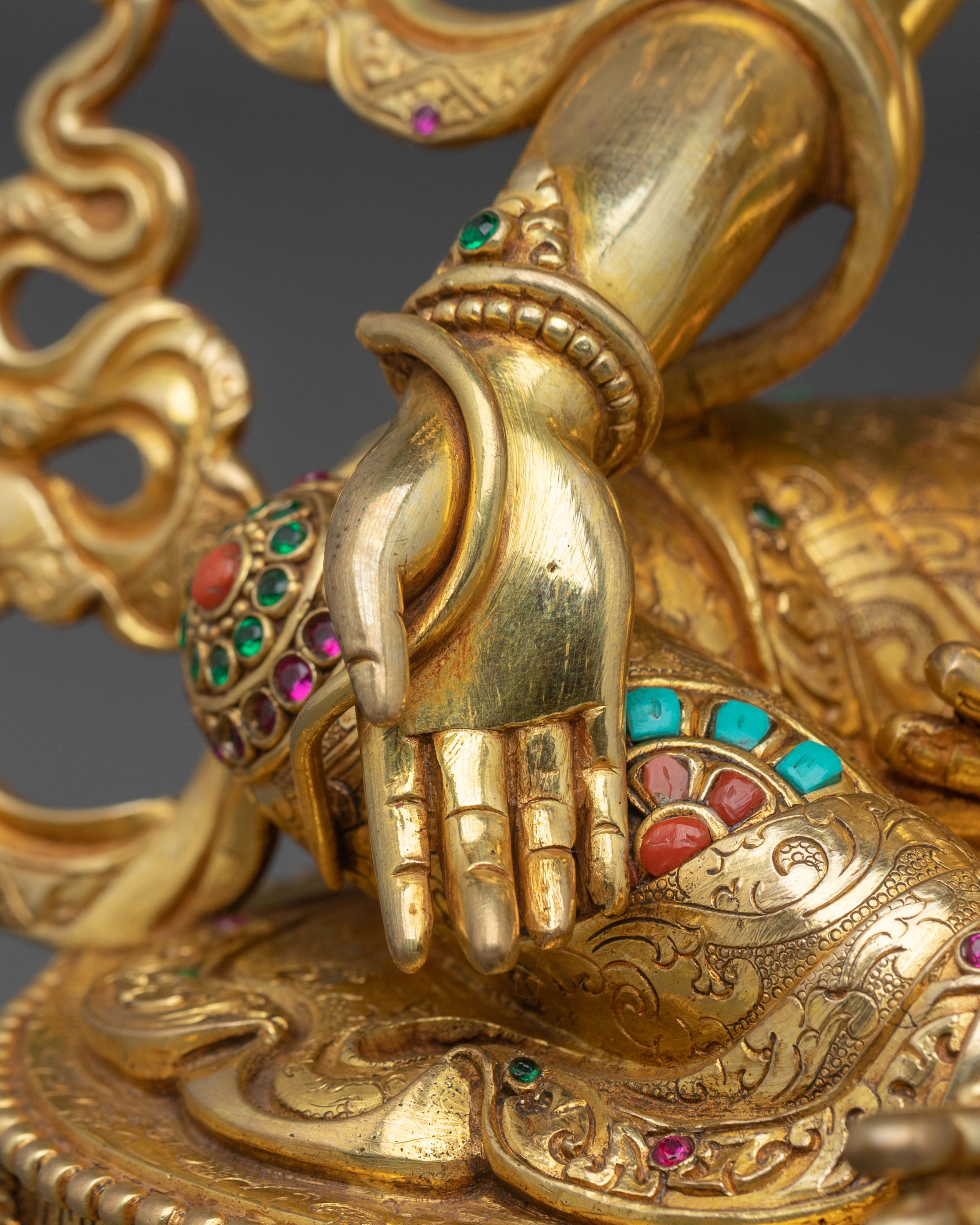 Handmade Green Tara Spiritual Figurine | Home Decor