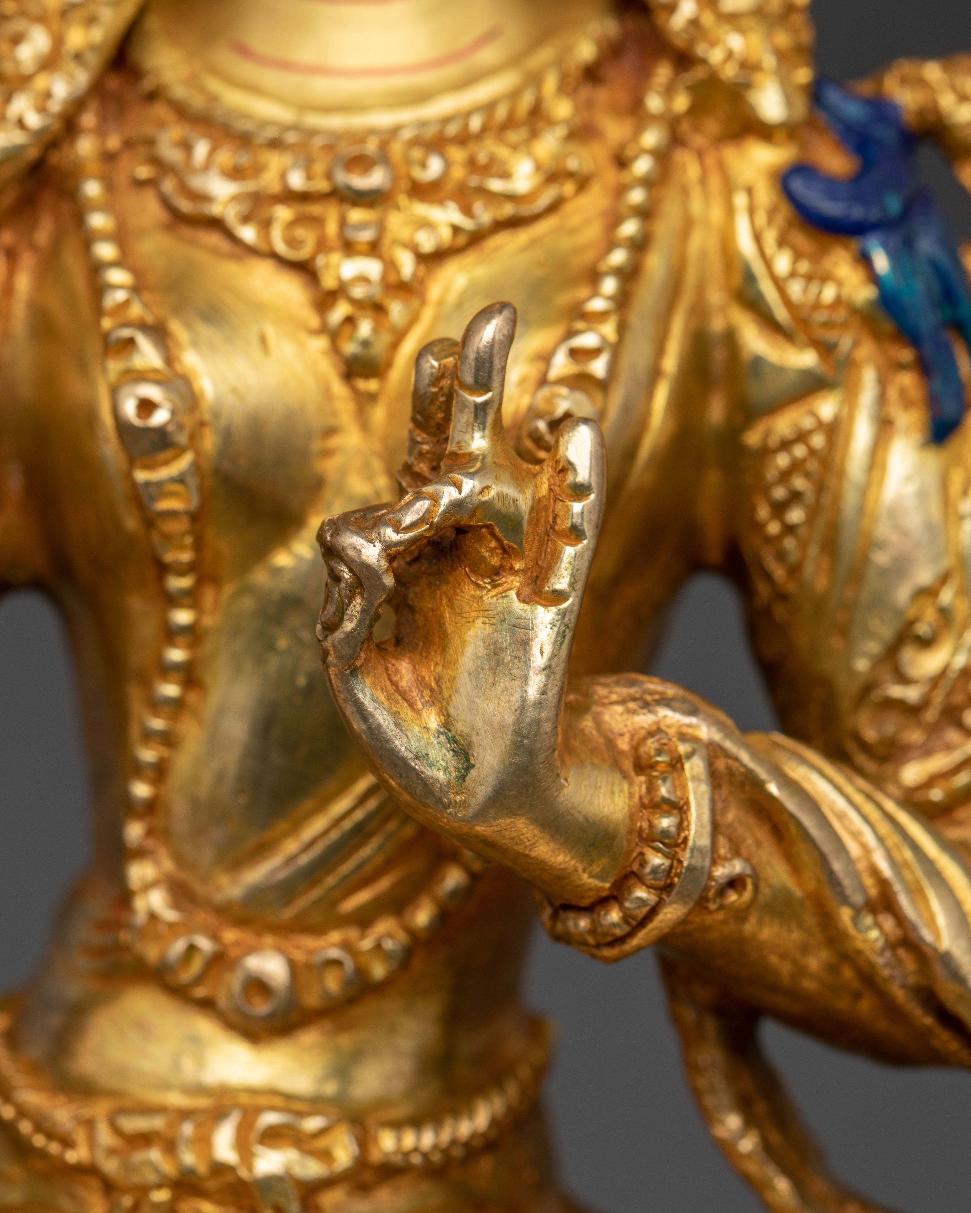 Handcrafted Green Tara Spiritual Sculpture