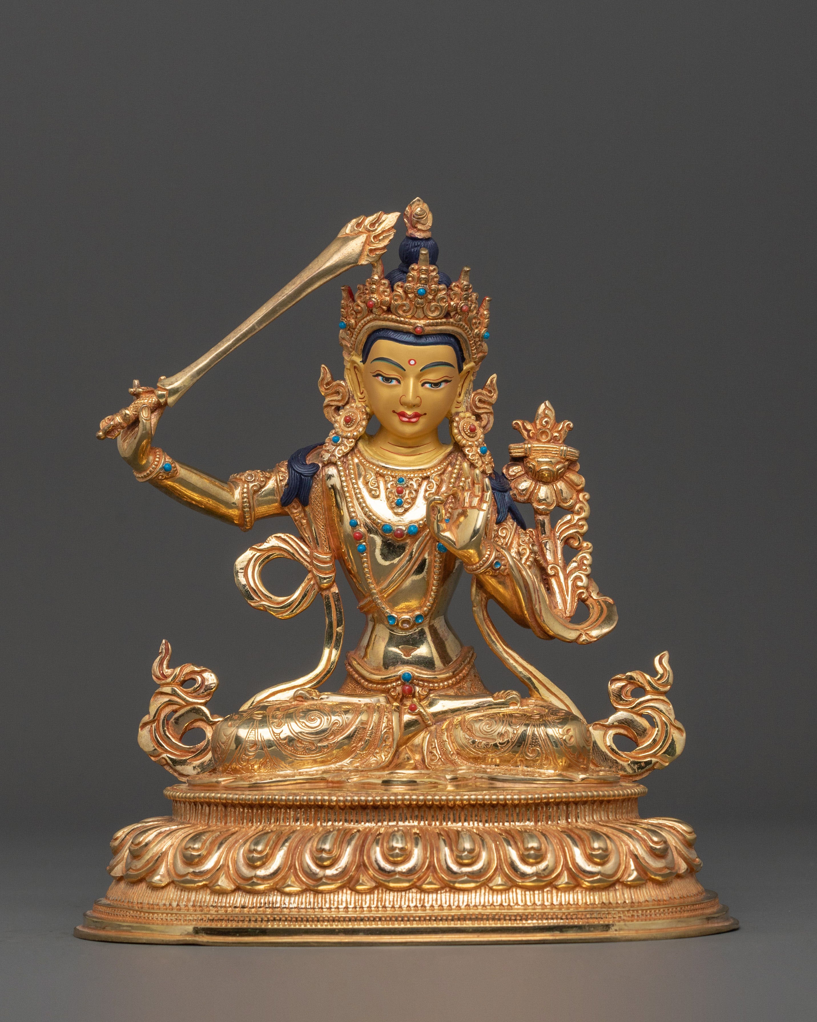 Manjushri Statue Sword of Enlightenment | Home Decor