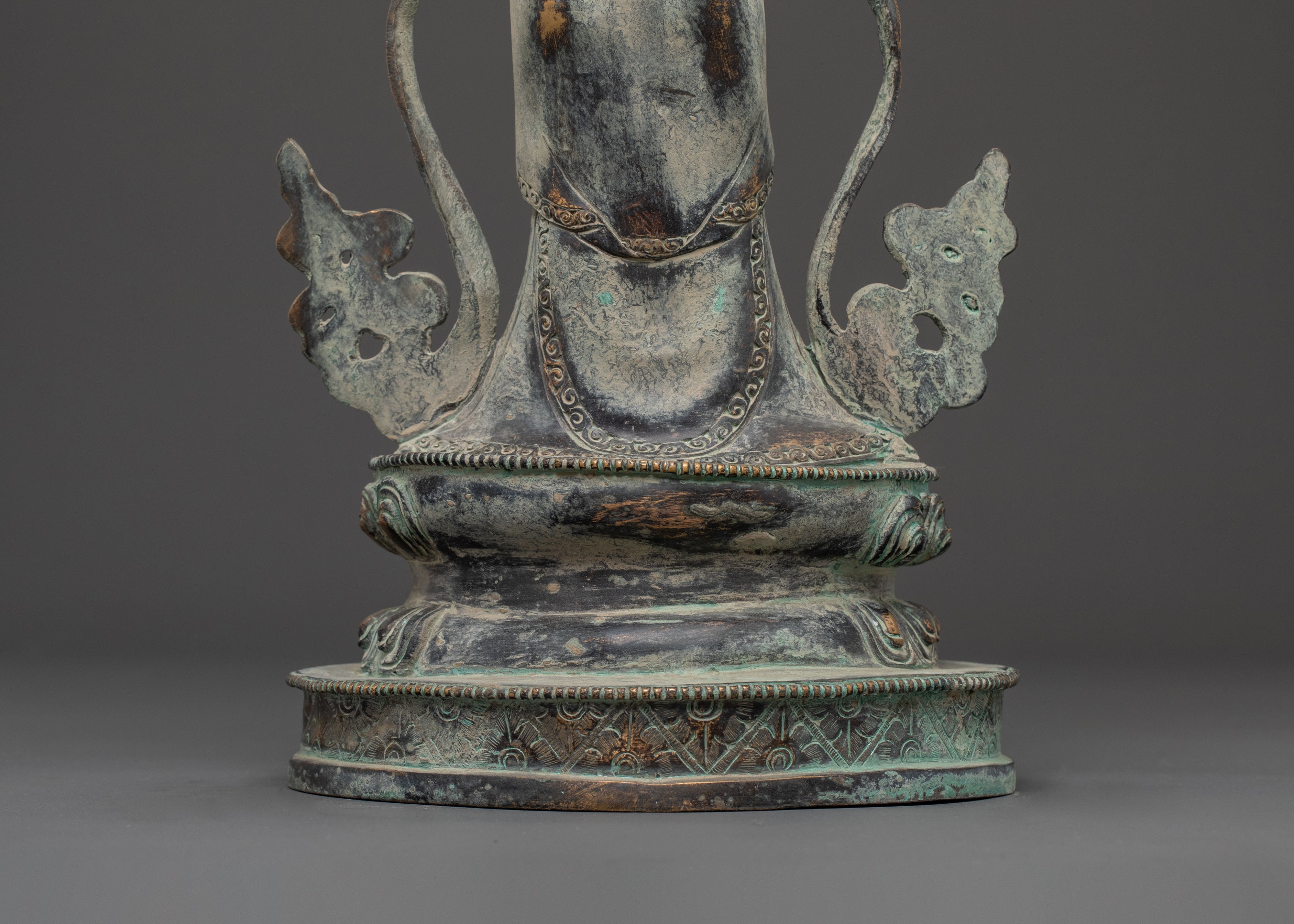 Manjushri Statue with Antique Finish | Wisdom Figure