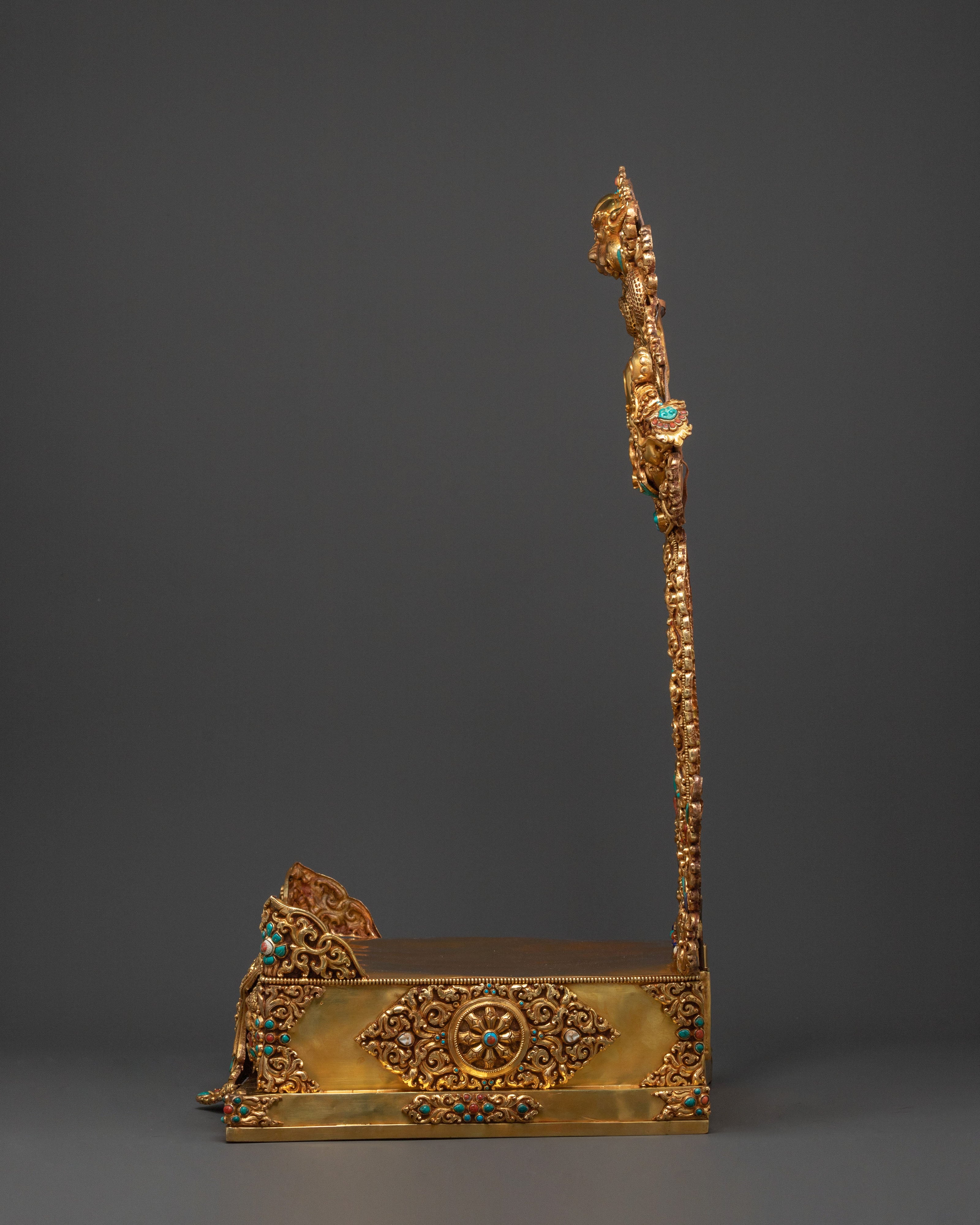 Exquisite 24K Gold Gilded Tibetan Throne