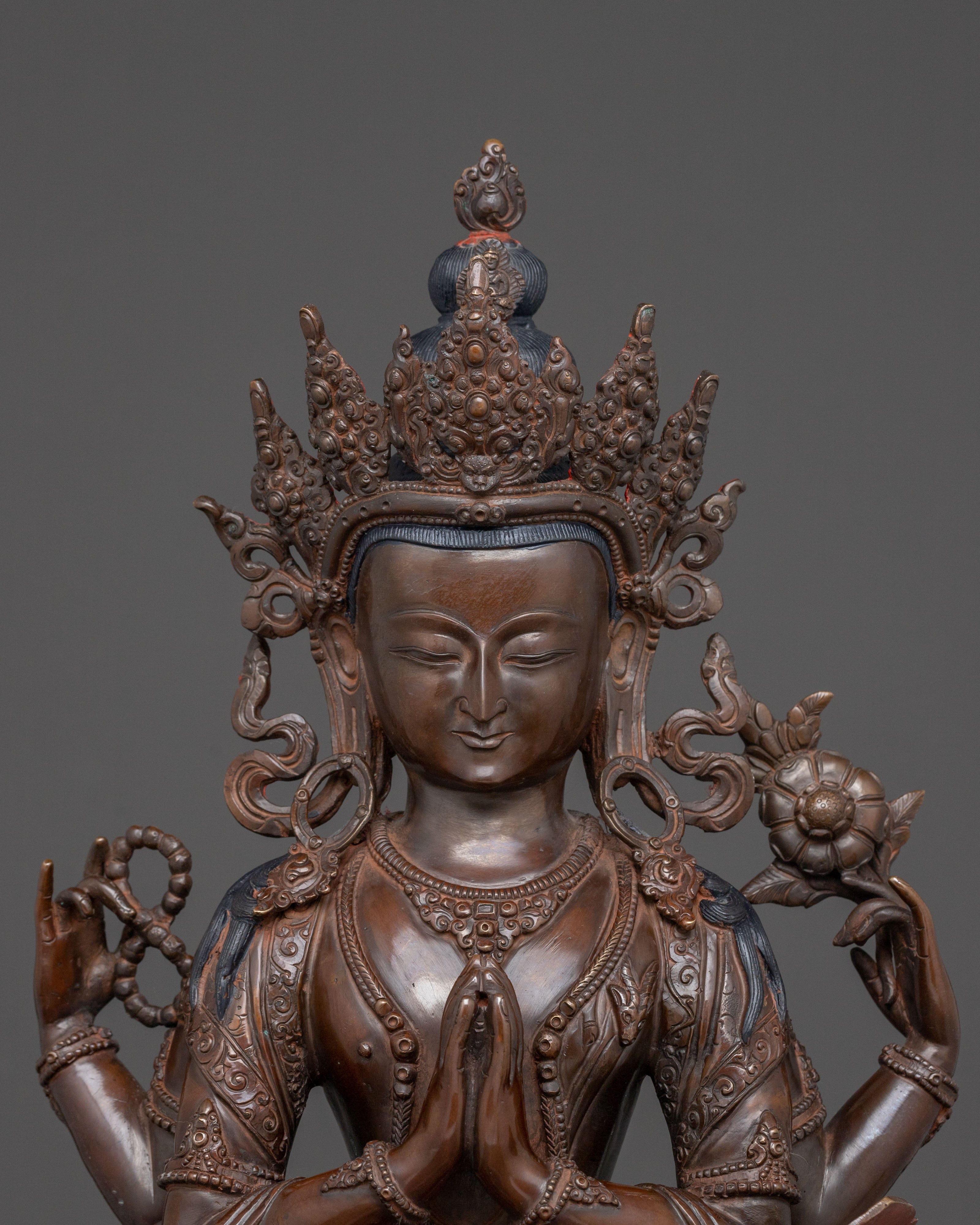 Chenrezig Compassion Bodhisattva Statue | Altar Decor