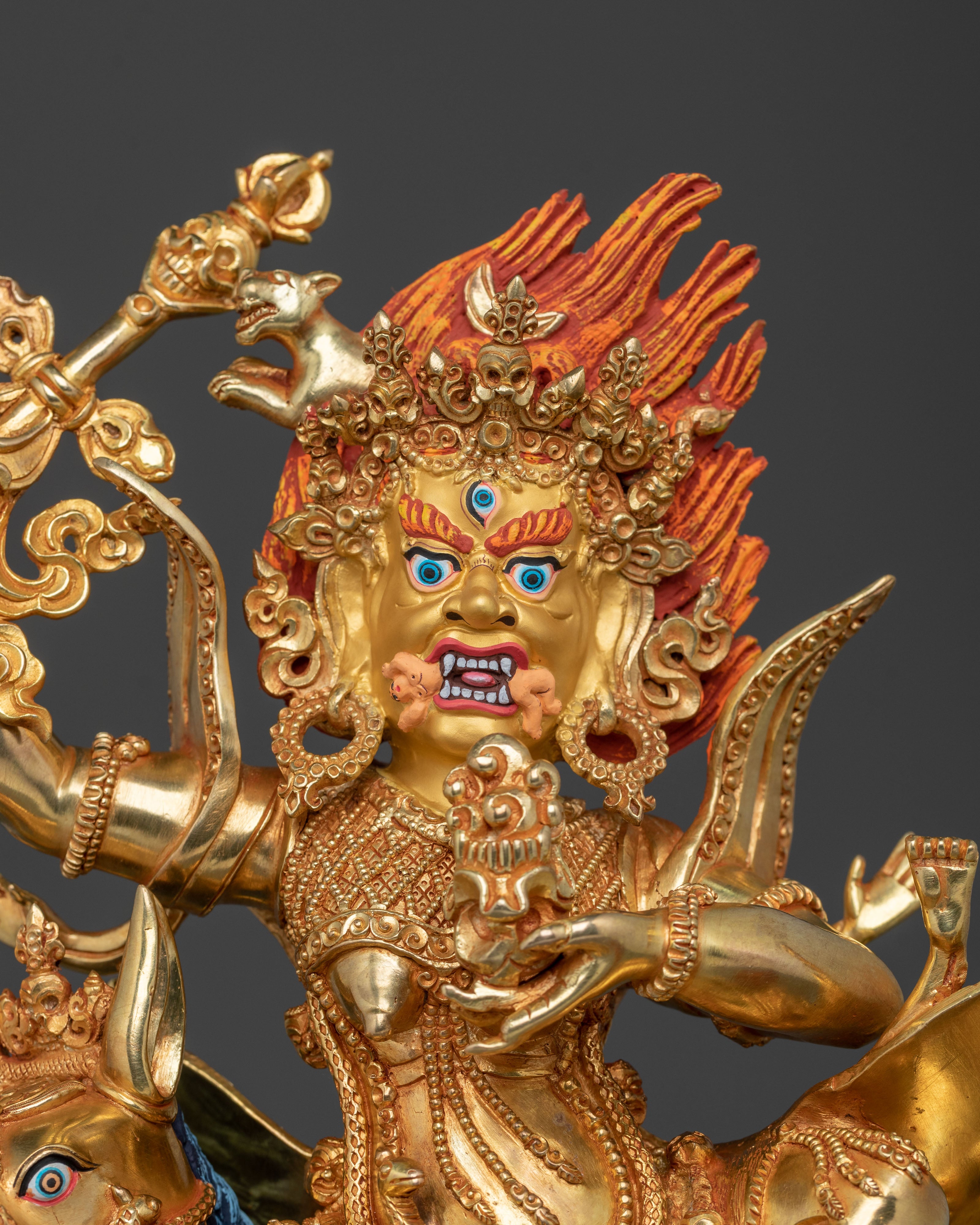 Palden Lhamo Buddhist Figurine | Wrathful Deity of Protection