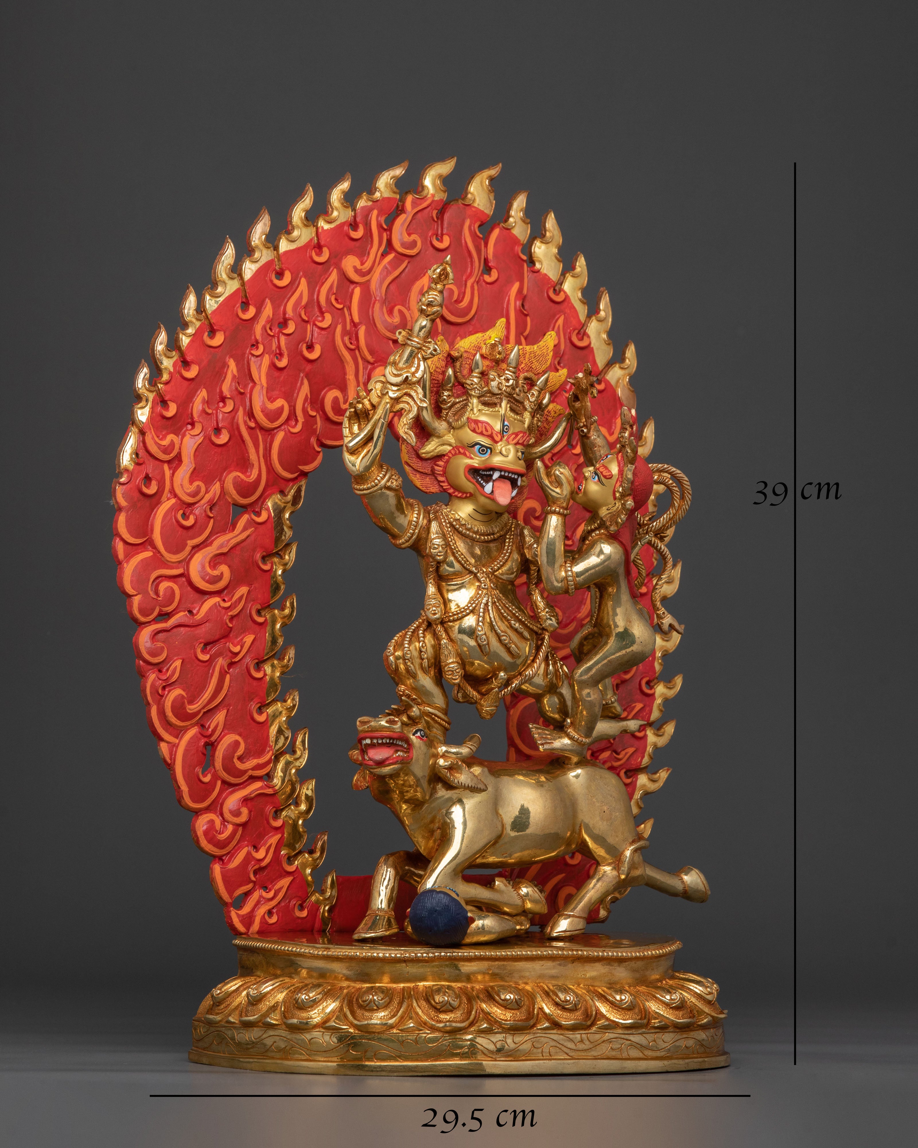 Yama Dharmaraja Buddhist Statue | Tibetan Protector Deity Sculpture