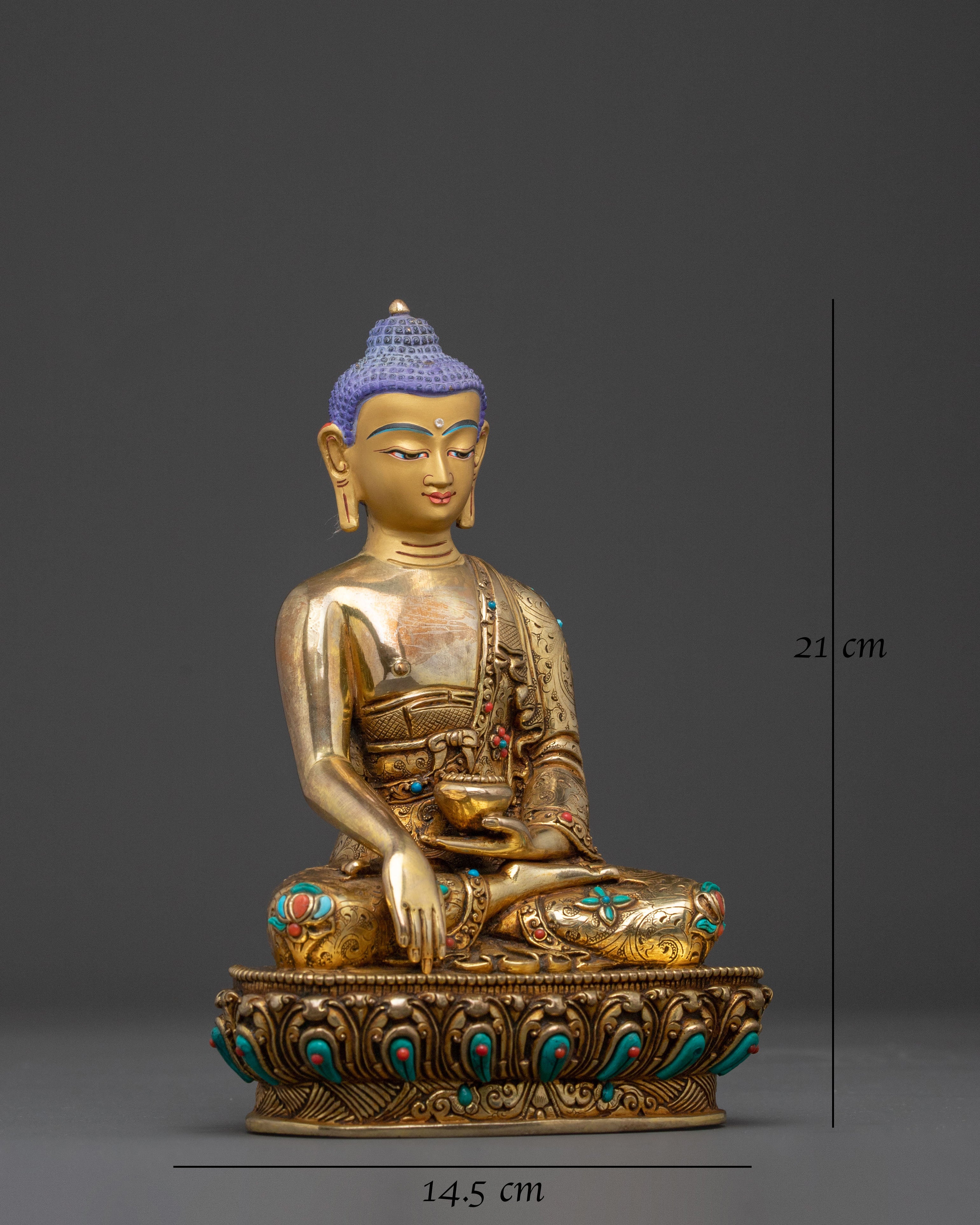 24K Gold Gilded Copper Shakyamuni Buddha Statue: A Premium Masterpiece