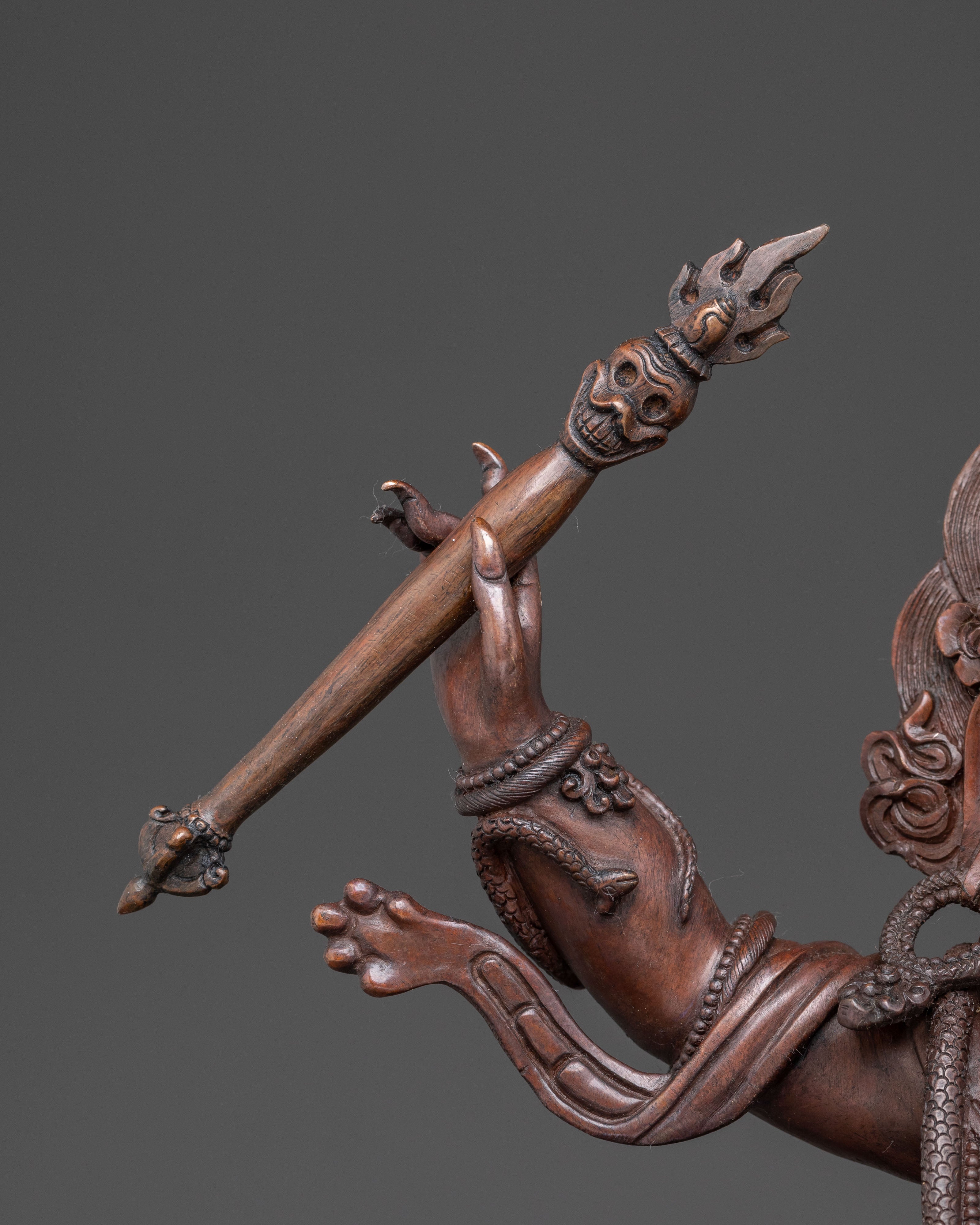 DandaPani Copper Statue - Oxidized Finish