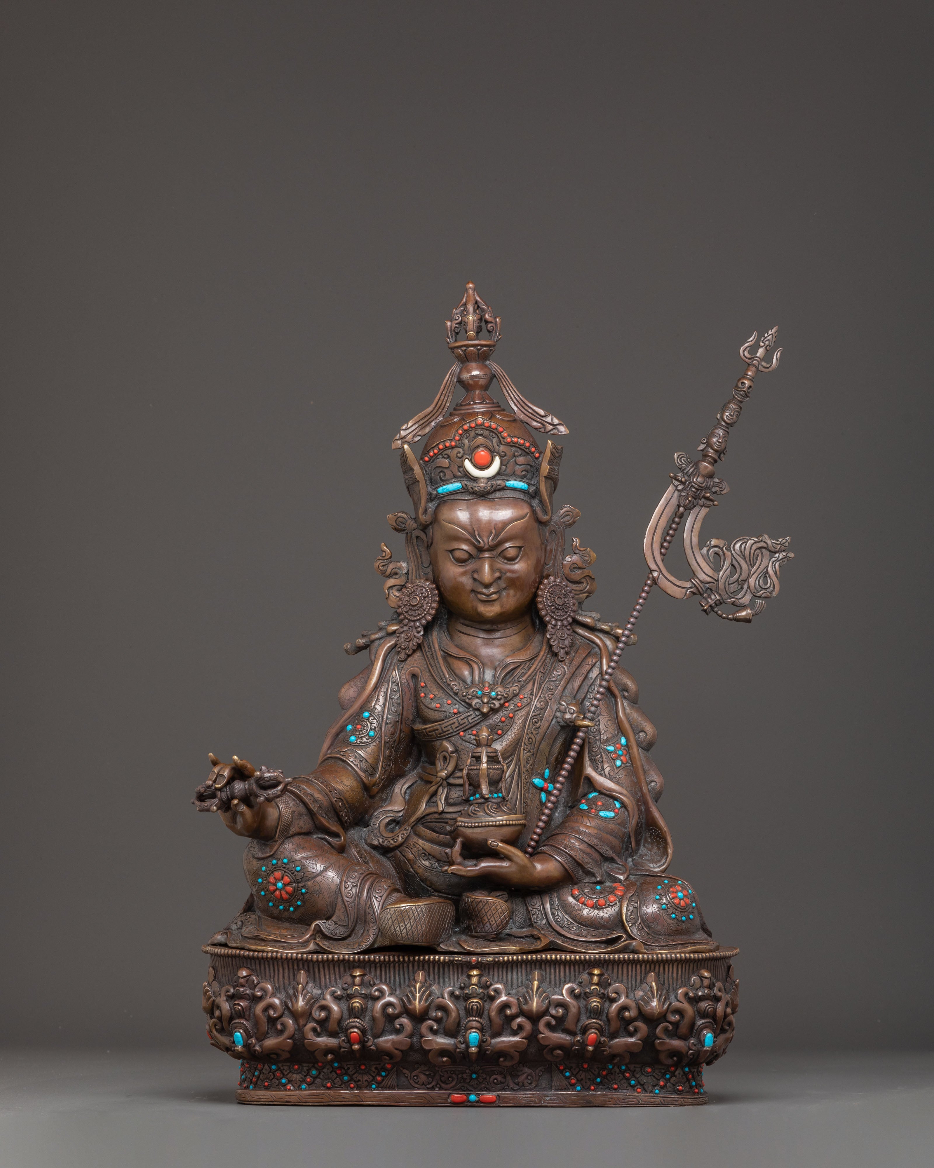 Handmade Guru Rinpoche Statue of Blessing and Power | Padmasambhava Artwork