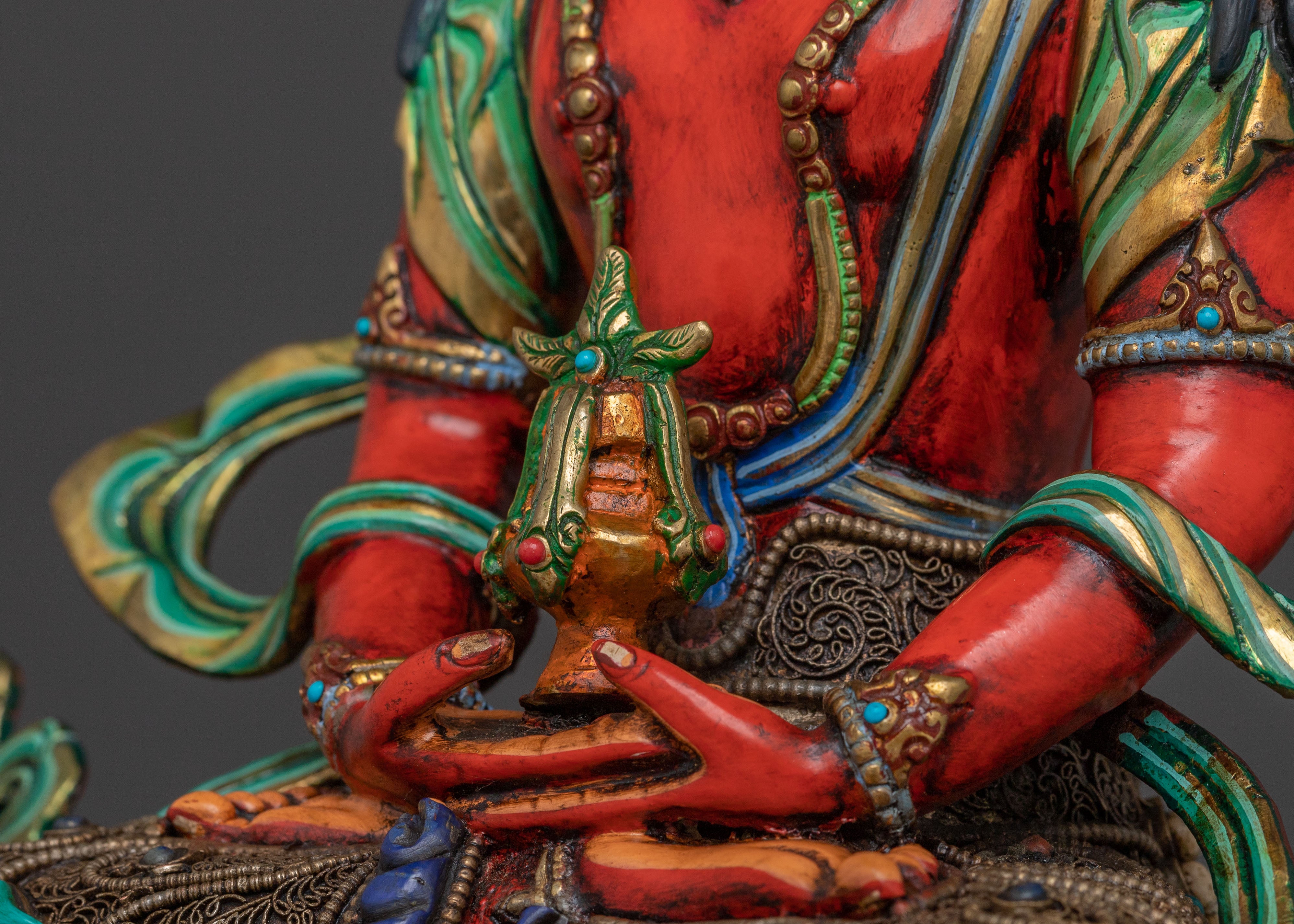 Buddhist Statue of Amitayus Sitting On A Throne