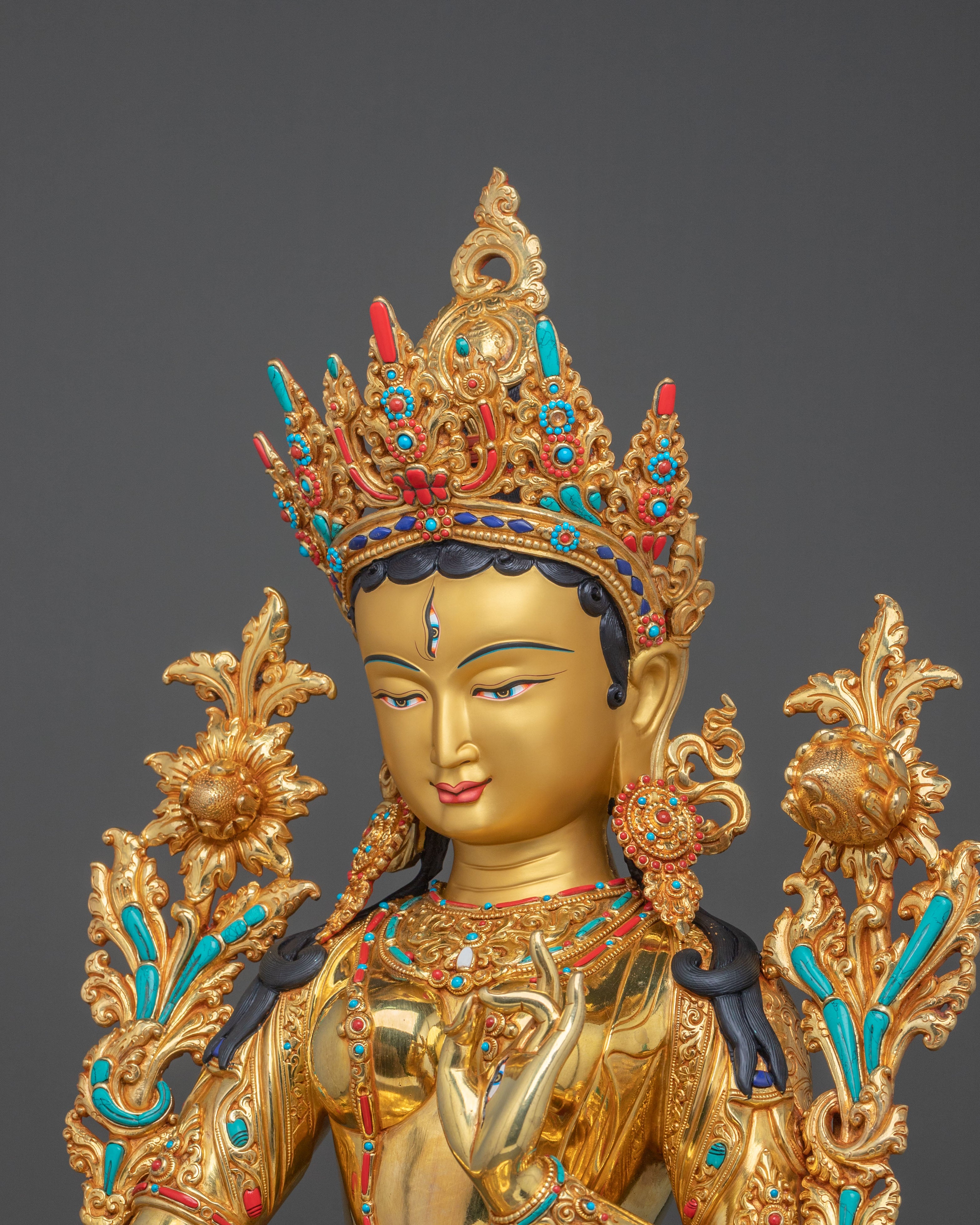 Radiant Sapta Locana Tara Statue | Buddhist Home Decor