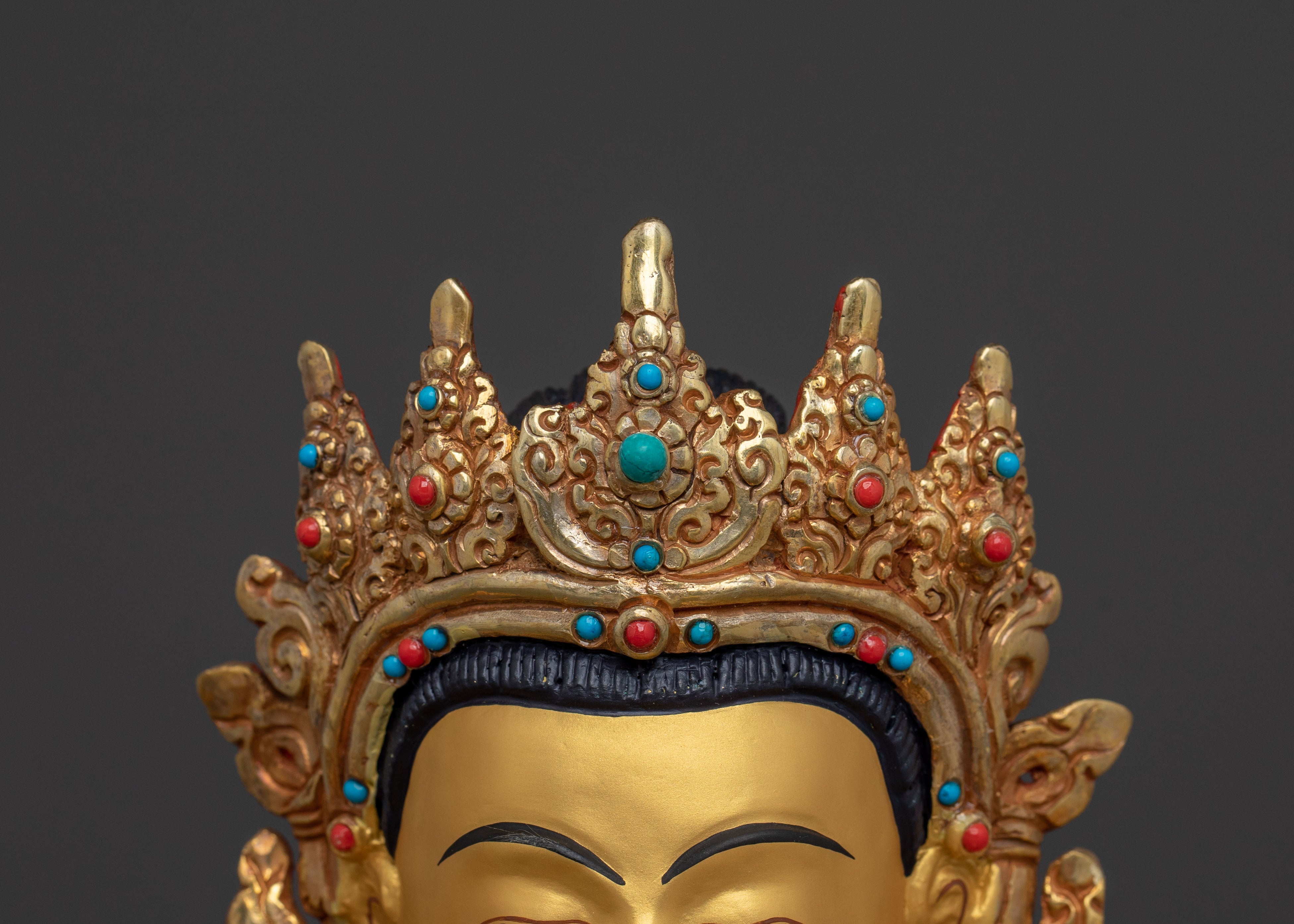 Trisong Detsen Statue | Tibetan Dharma King Sacred Sculpture