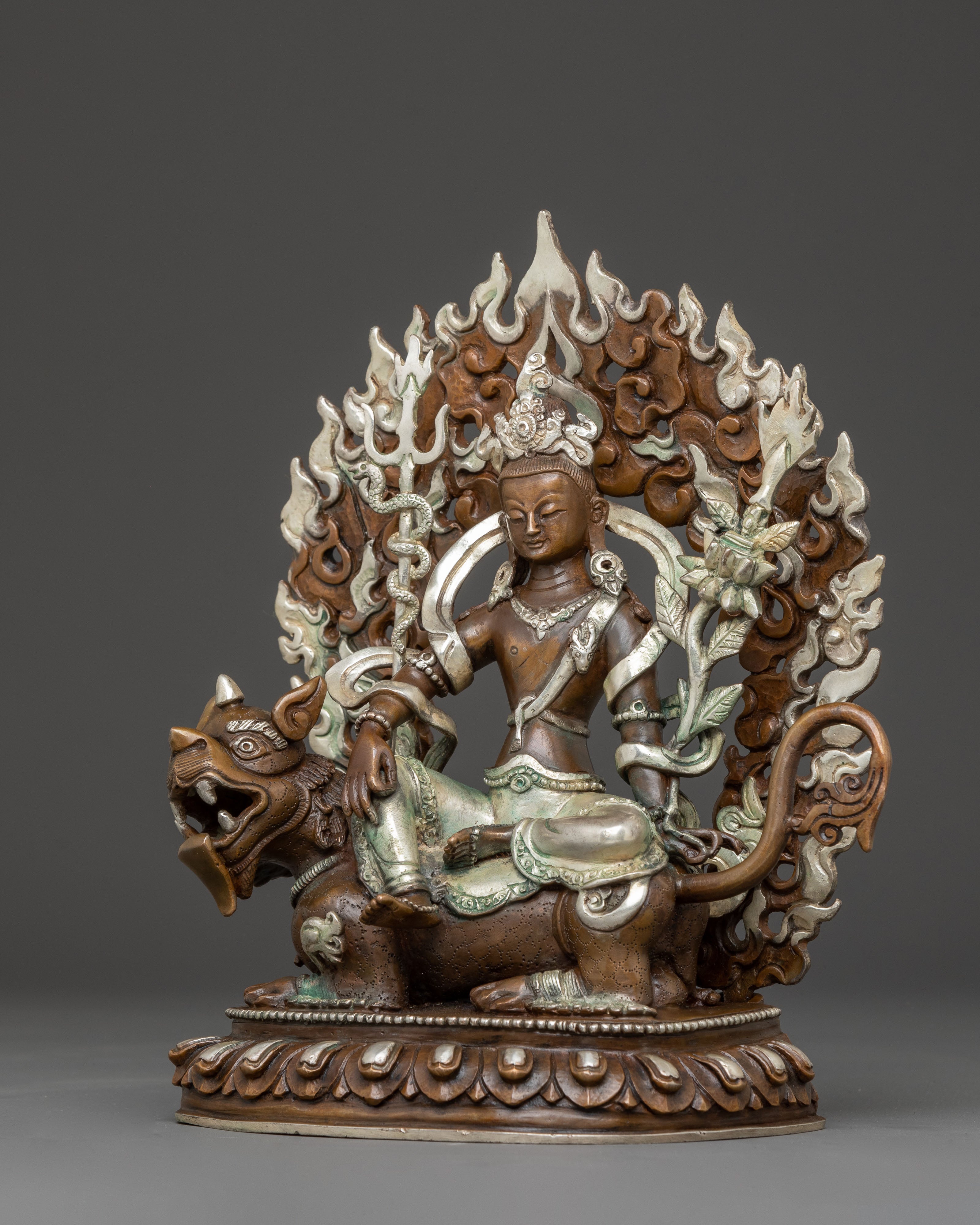 Handcrafted Statue of Simhanada Avalokiteshvara | The Lion's Roar of Compassion