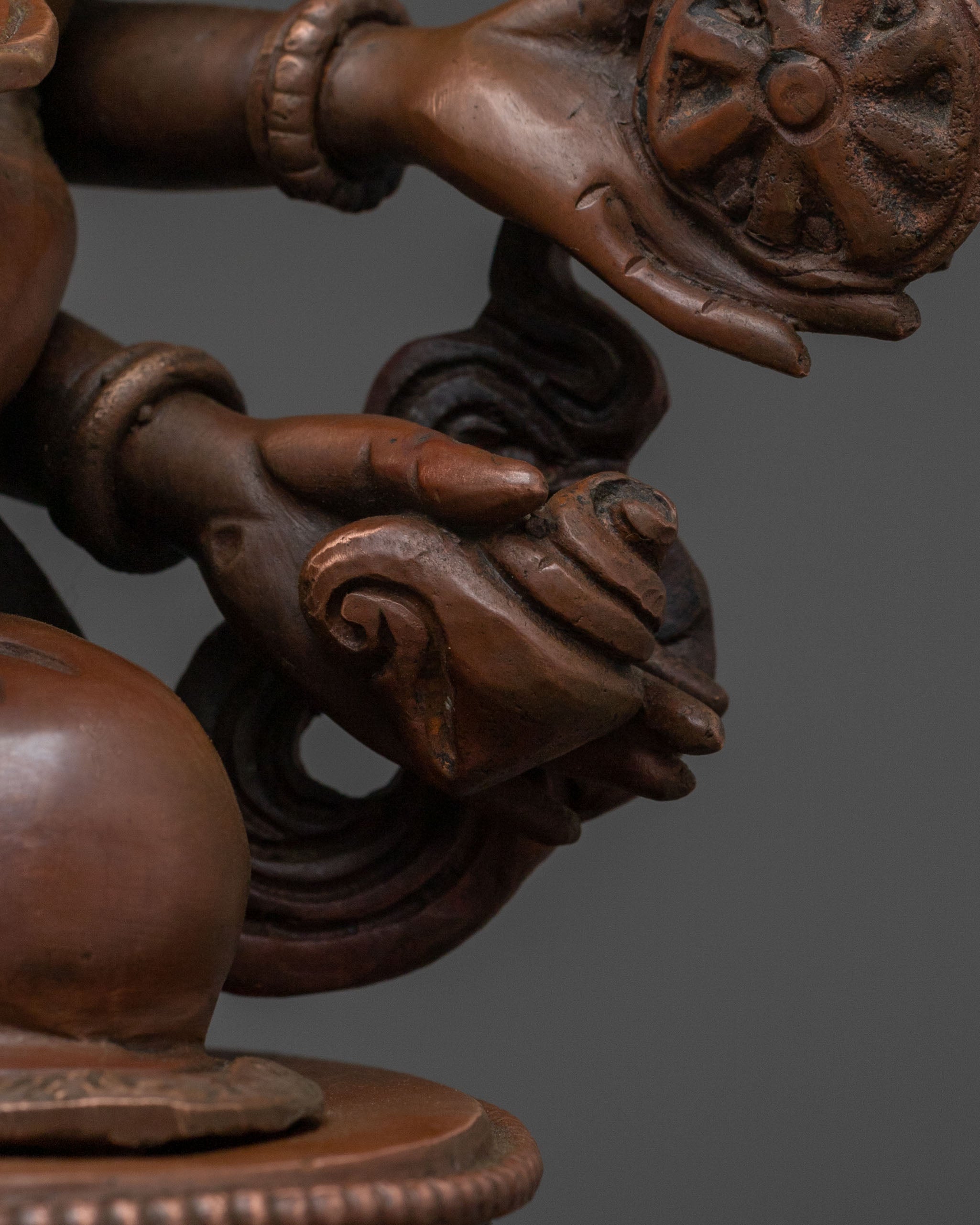 Sacred Chundi Sculpture | Oxidized Copper Figurine