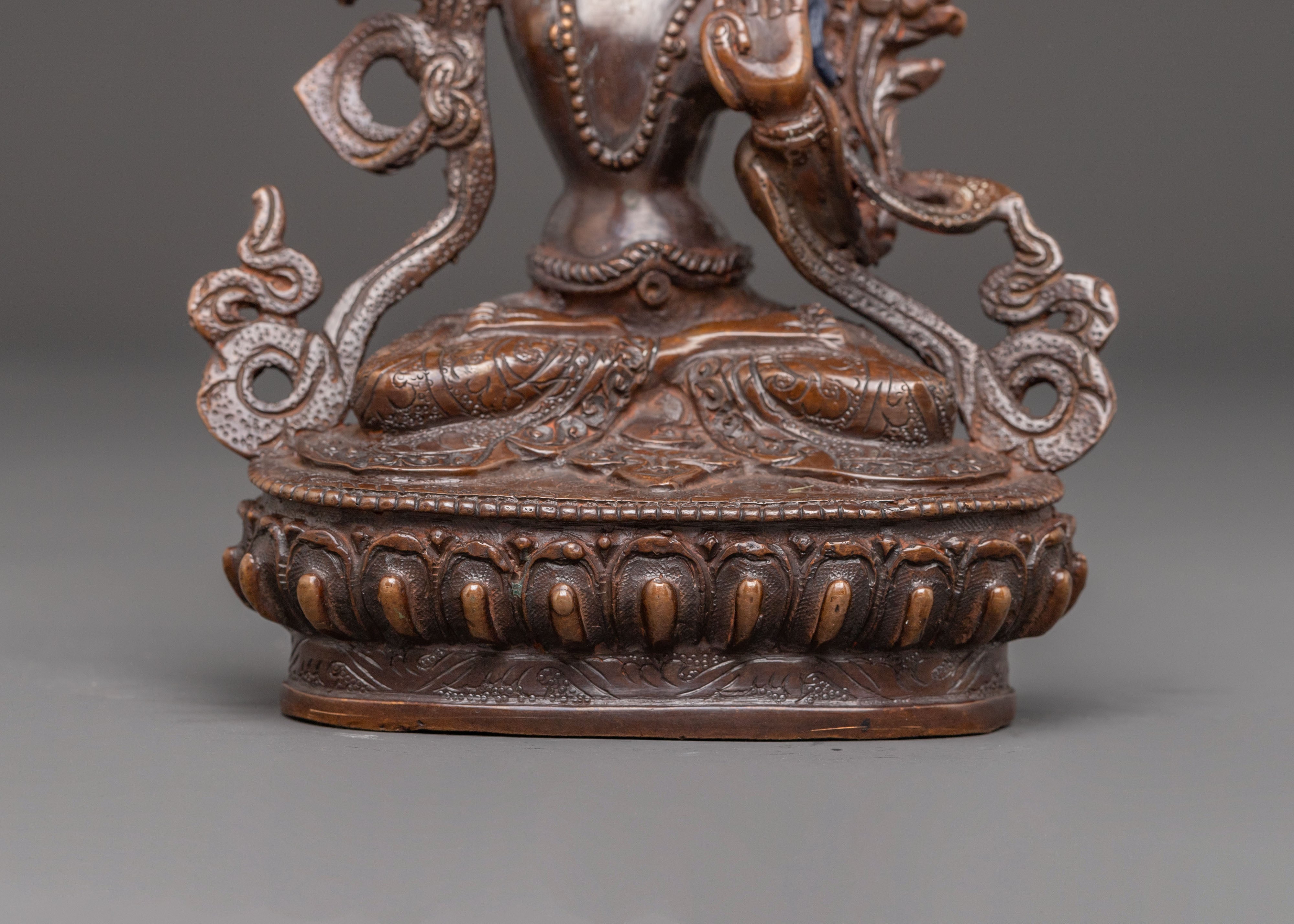 Handcrafted Golden Manjushri Statue | Deity of Transcendent Wisdom