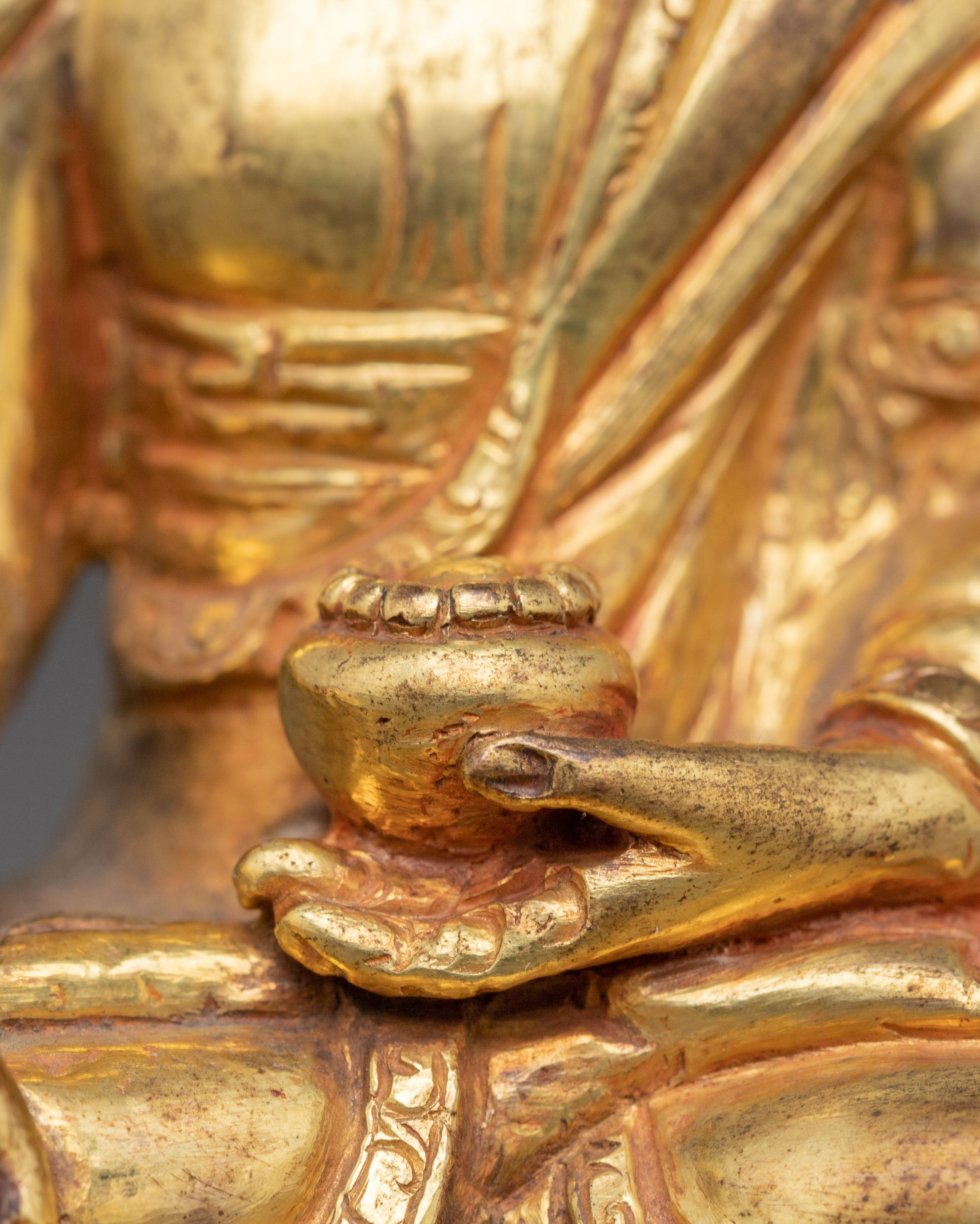 Handcrafted Golden Shakyamuni Buddha Statue | Meditation Decor