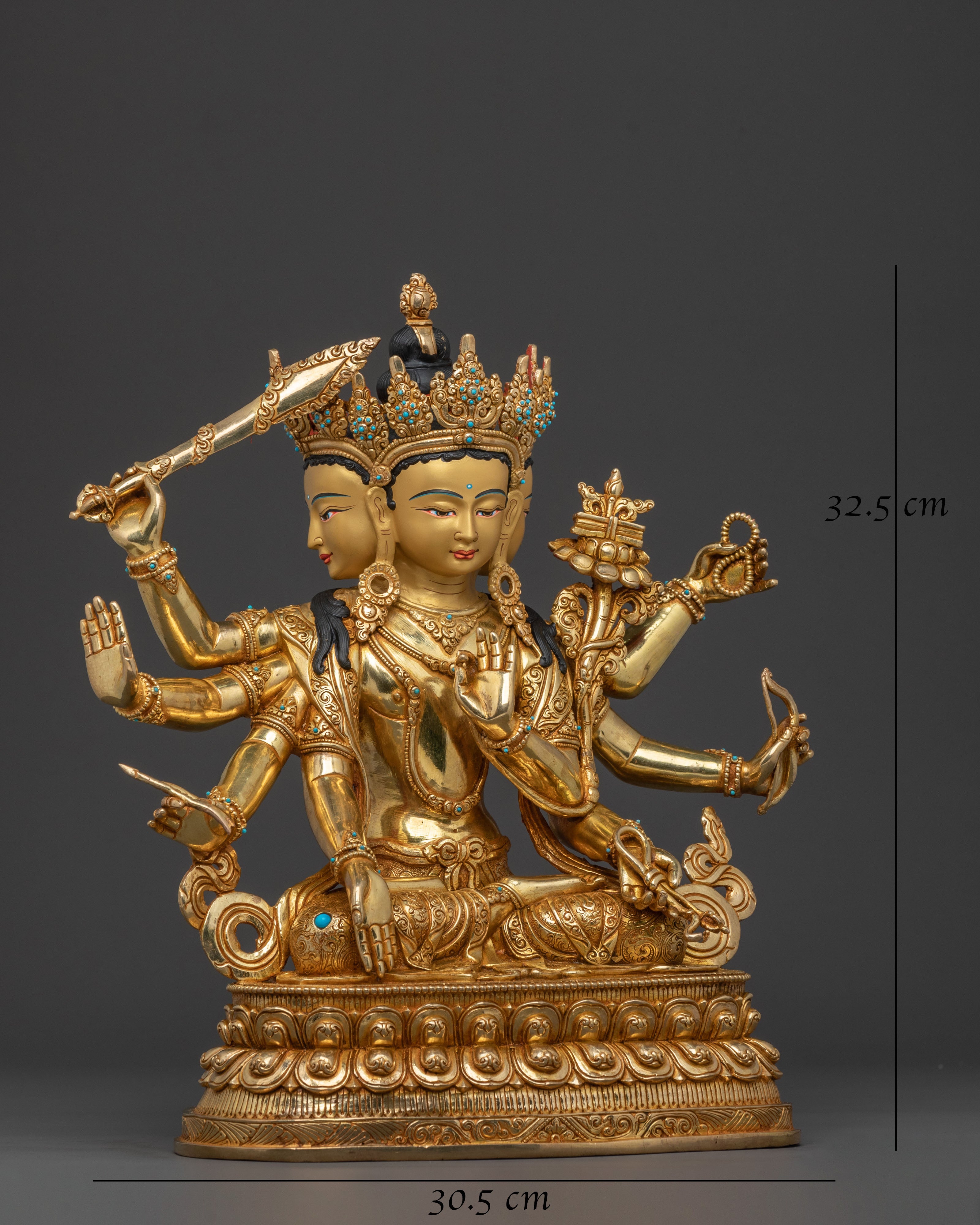 Maha Manjushri Sacred Sculpture | Bodhisattva of Supreme Wisdom