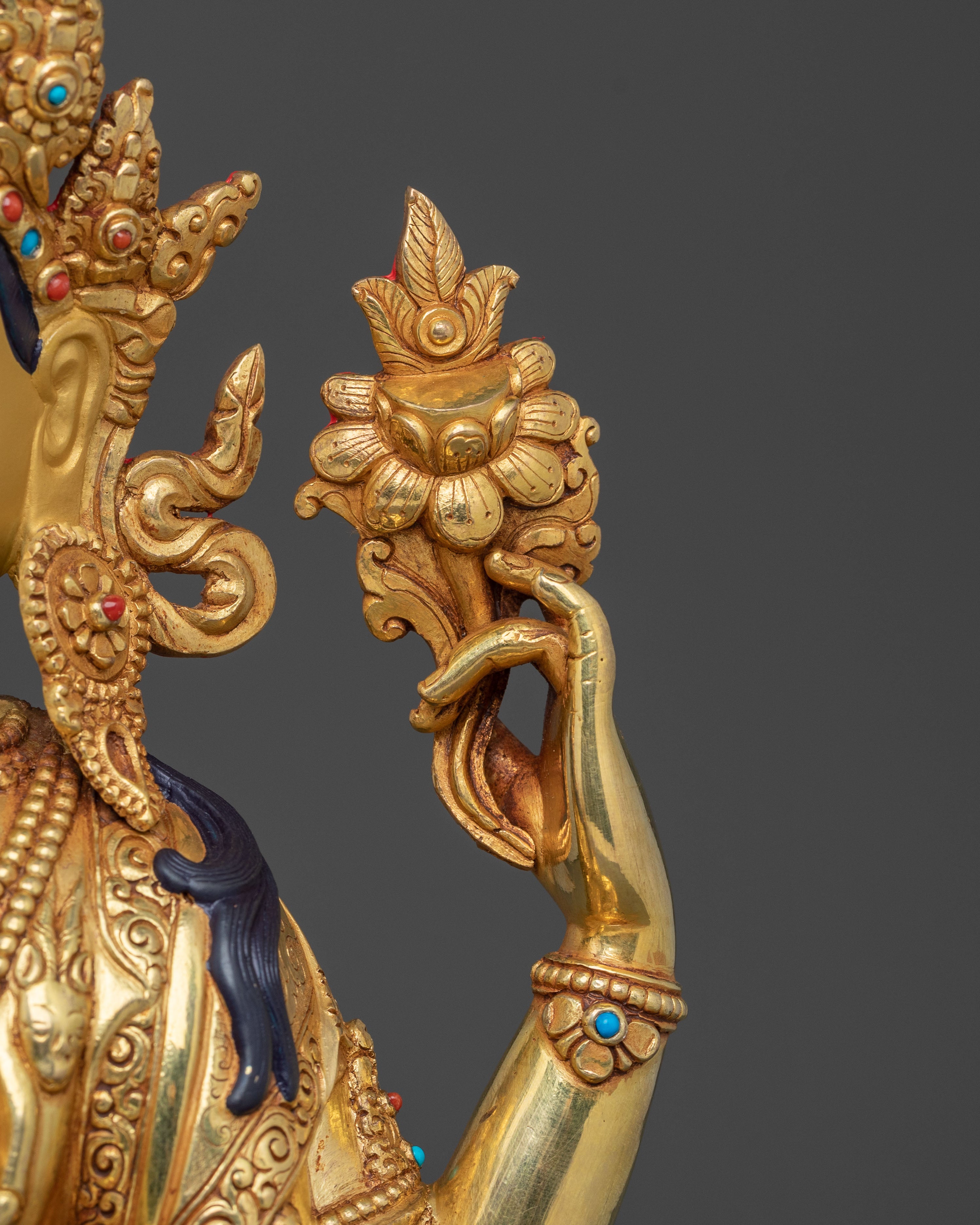 Chenrezig Statue: Four Armed Bodhisattva